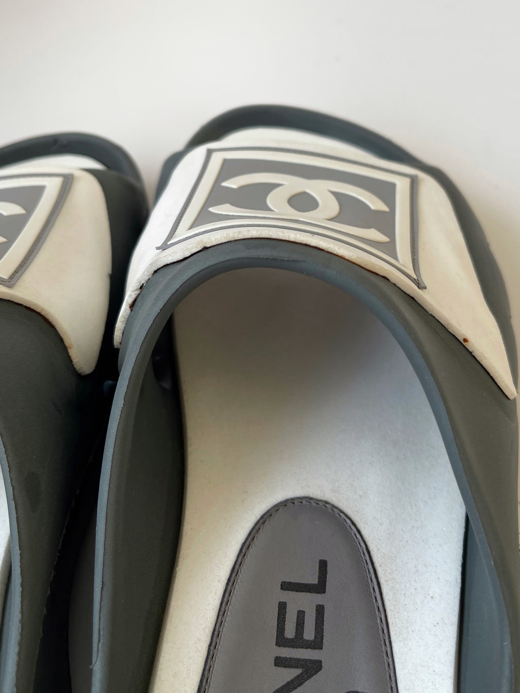 Chanel Sport Line rubber sliders sandals