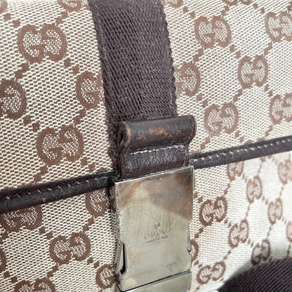 Gucci monogram canvas waist belt bag