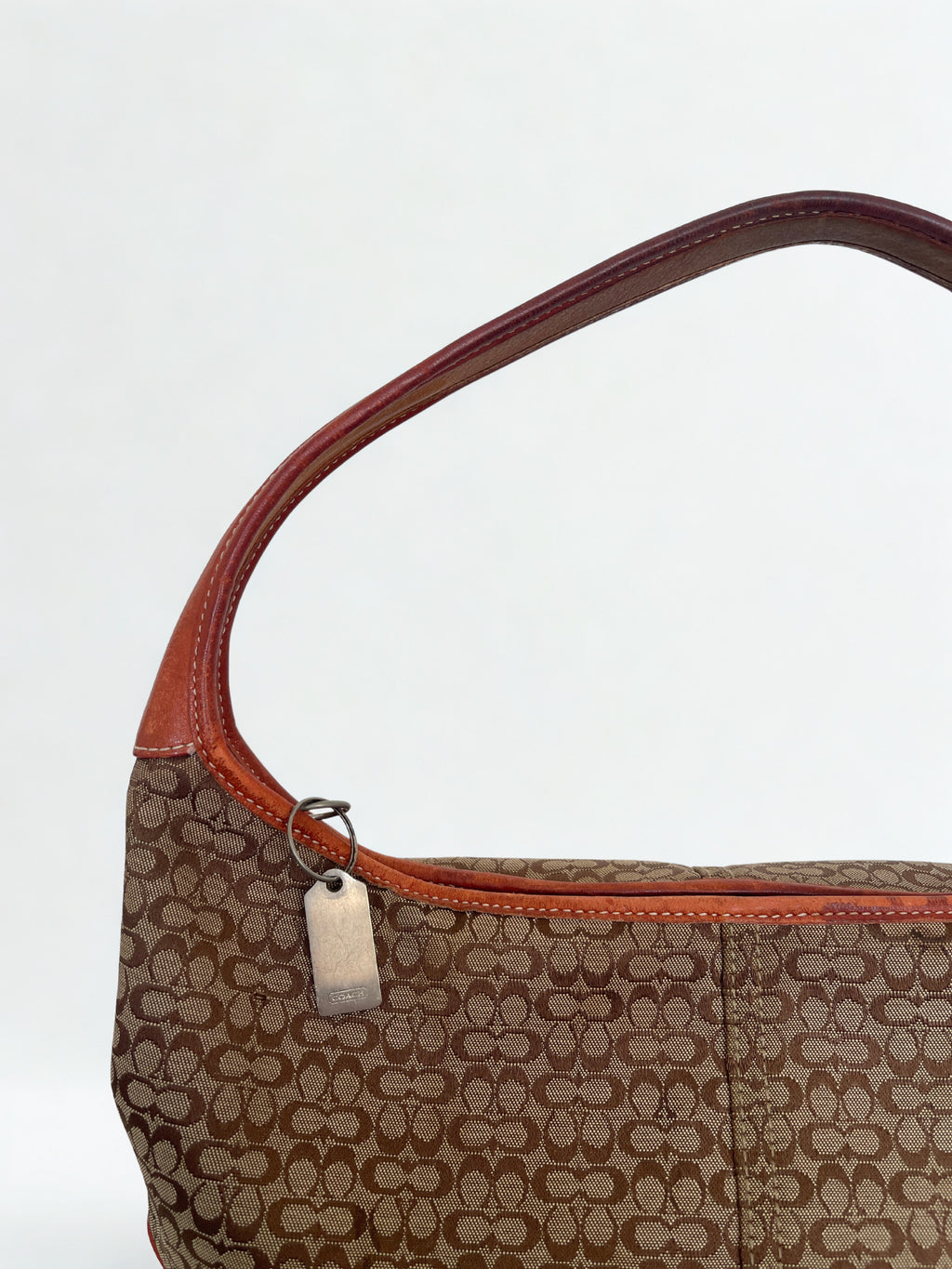 Coach signature brown ergo style hobo shoulder bag