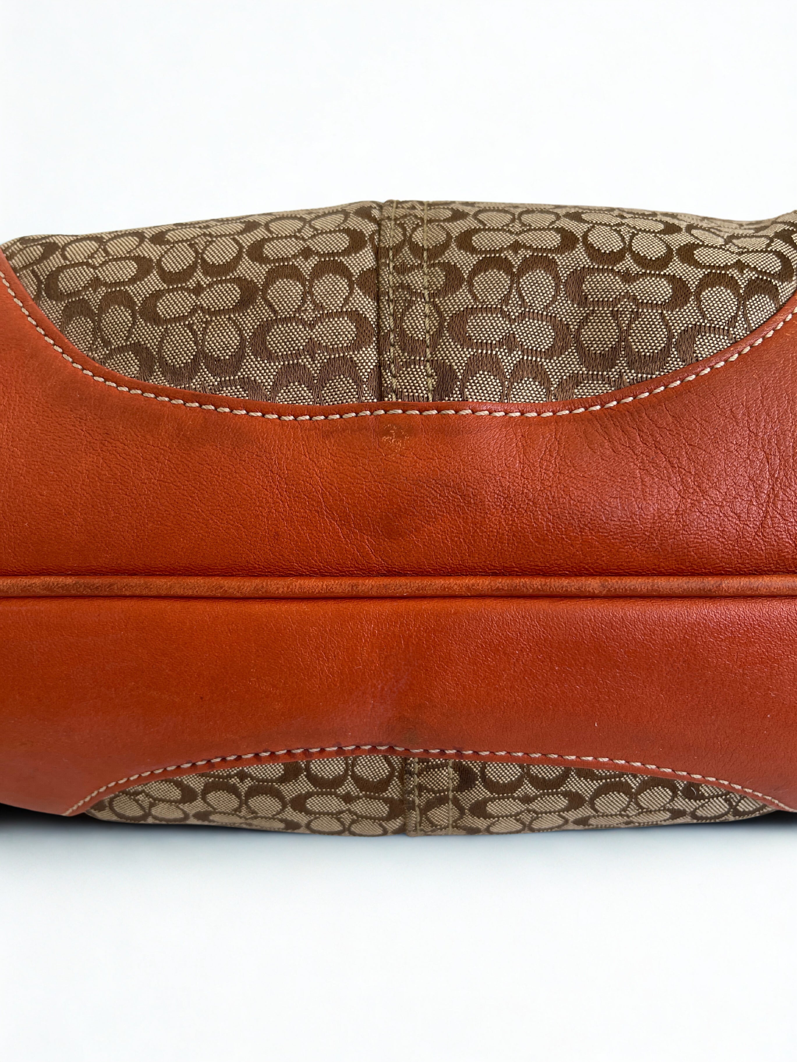 Coach signature brown ergo style hobo shoulder bag
