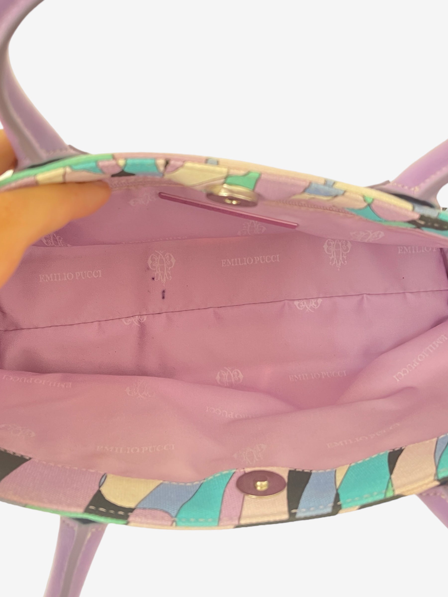 Emilio Pucci top handle bag abstract print