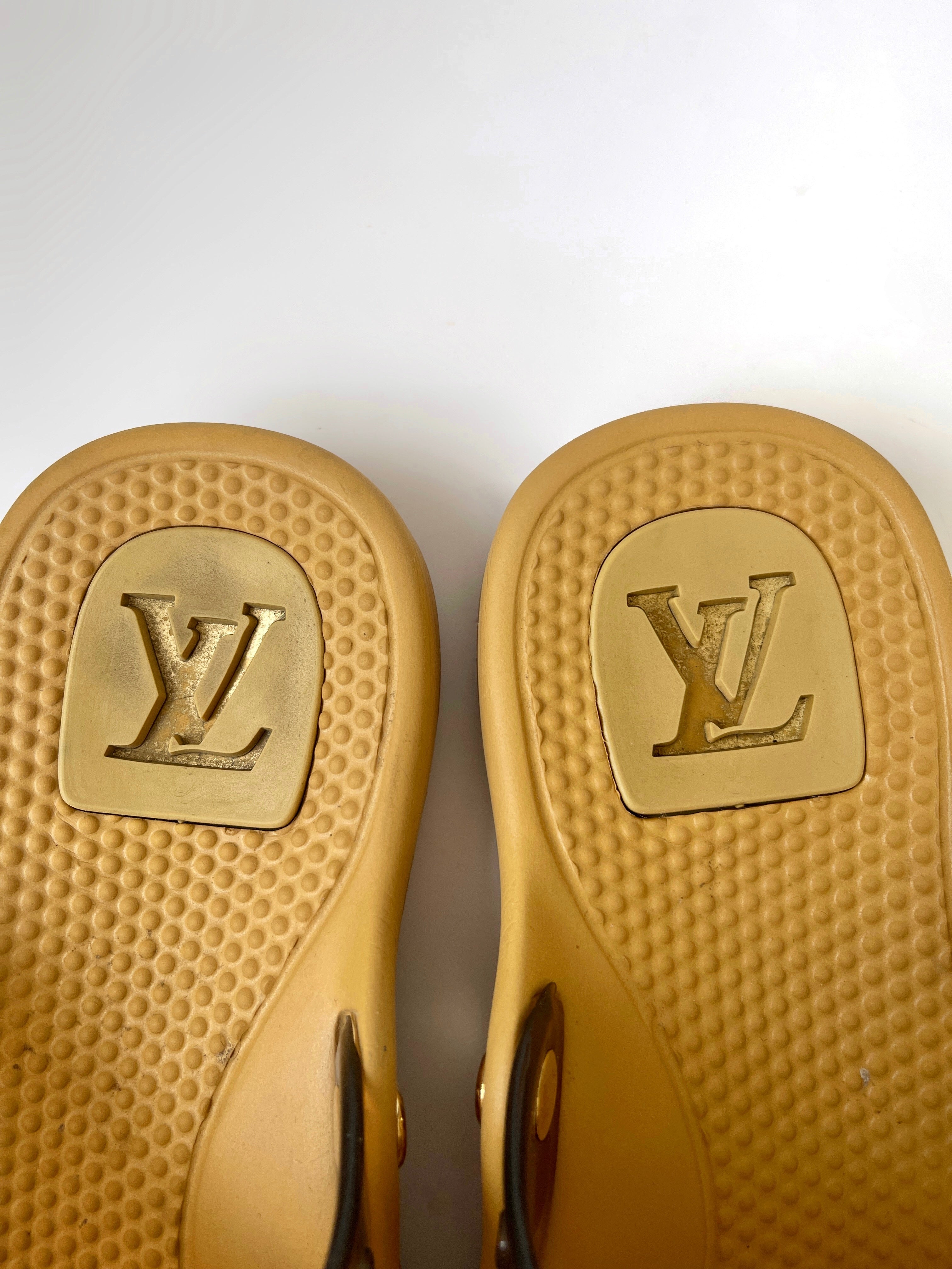 Louis Vuitton monogram slides sandals mules