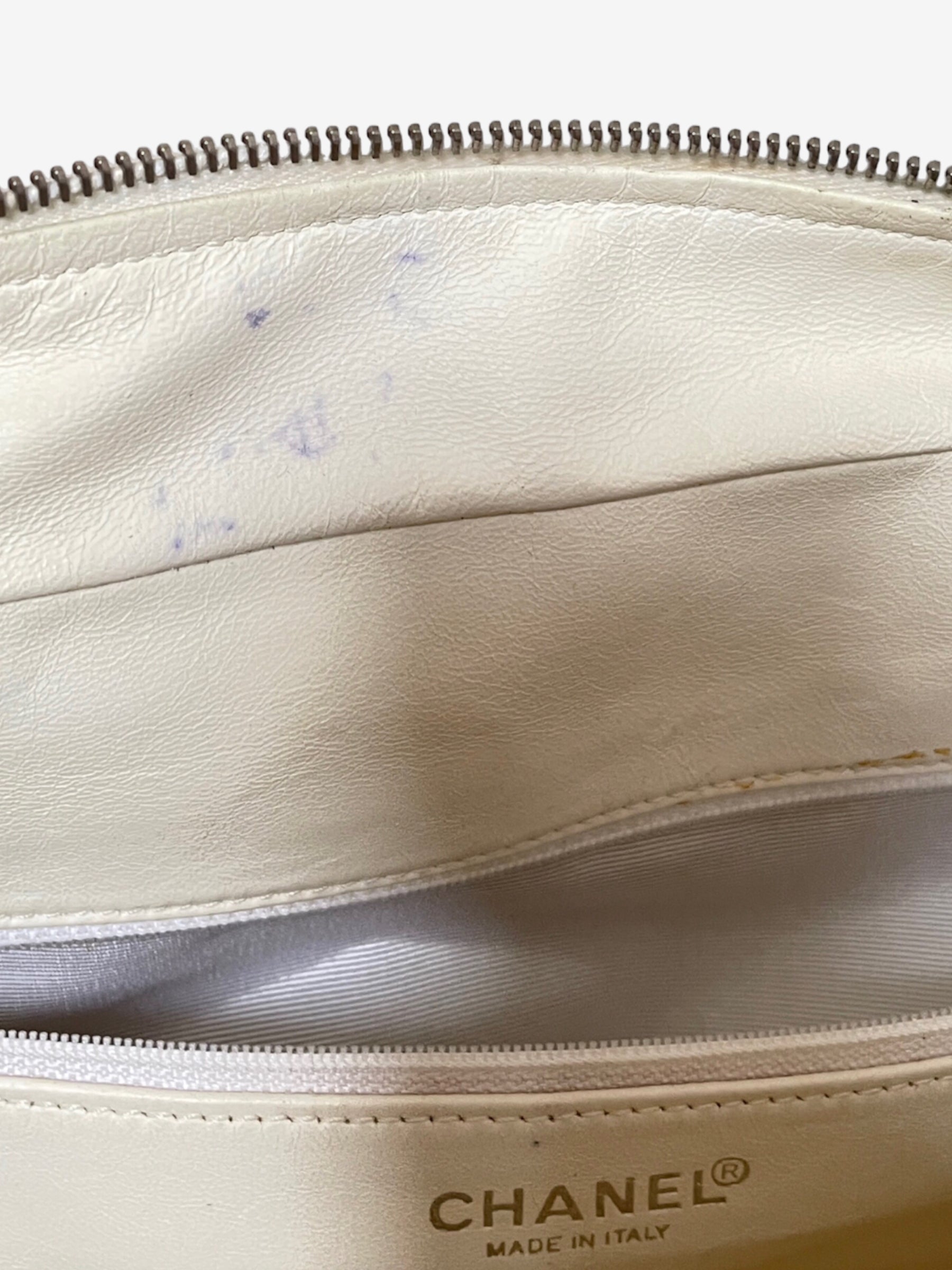 Chanel Sports line grey quilted duffle bowling bag