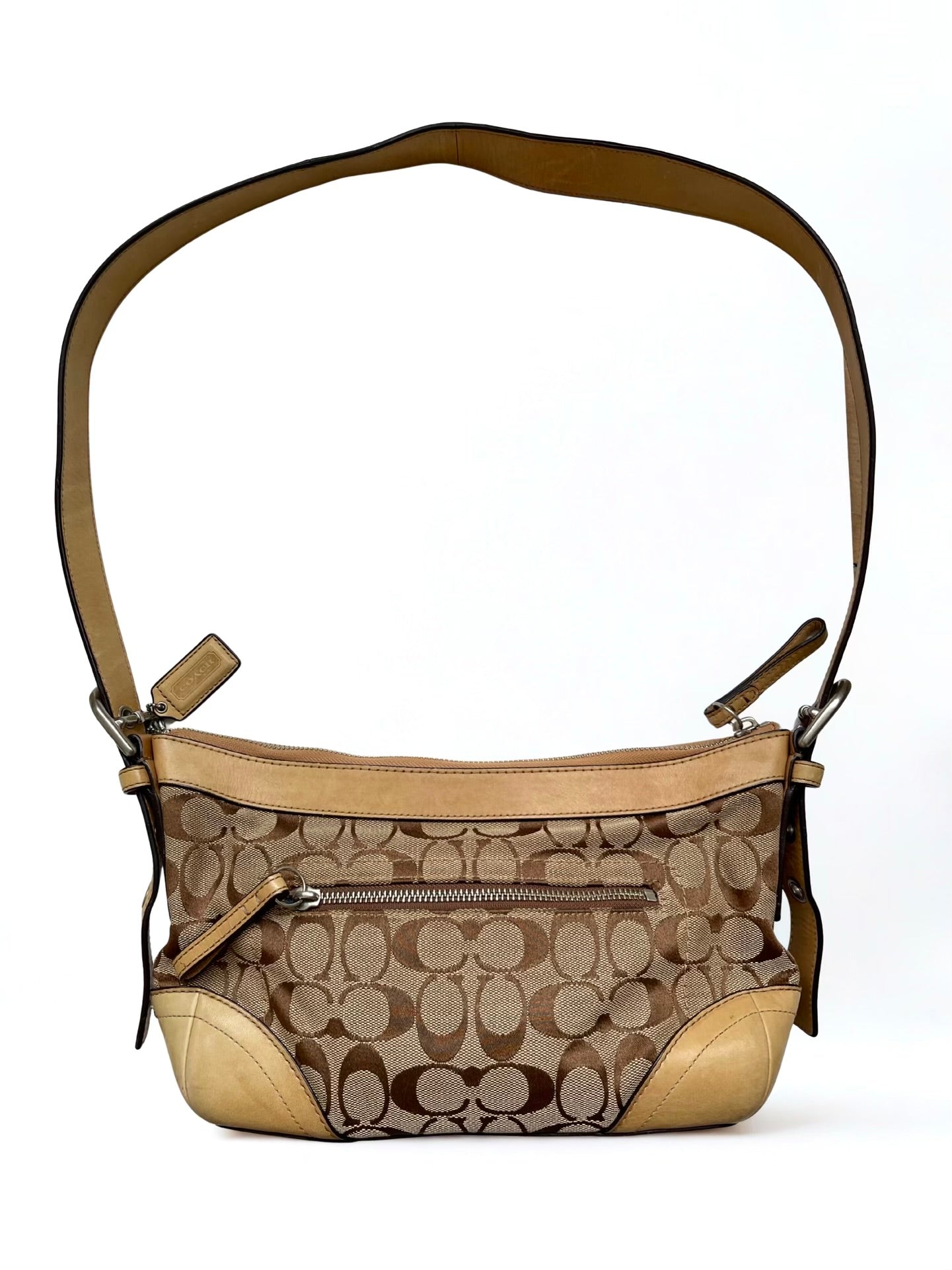 2000s Coach signature monogram crossbody bag