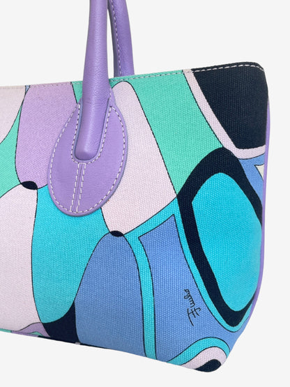 Emilio Pucci top handle bag abstract print