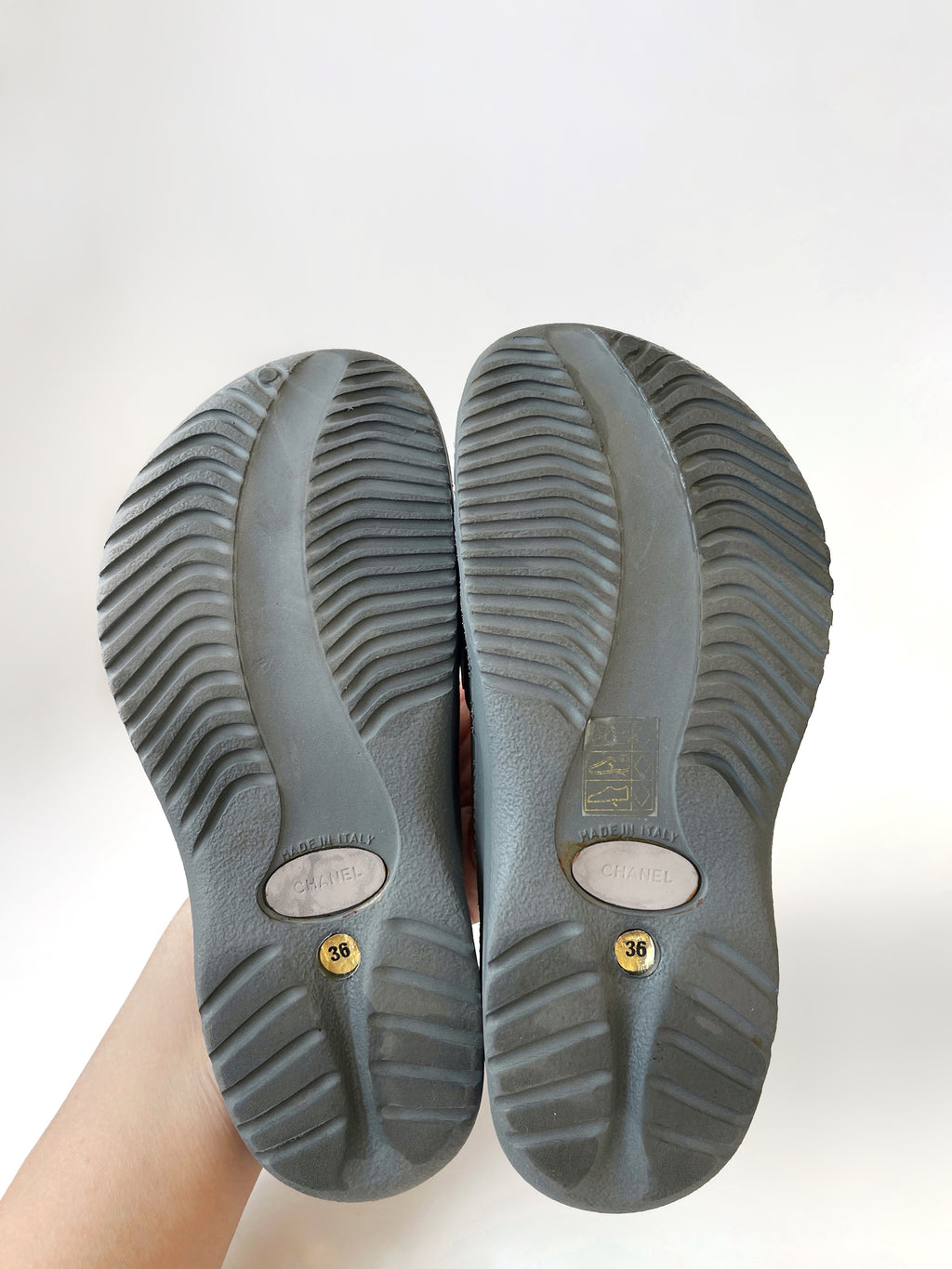 Chanel Sport Line rubber sliders sandals