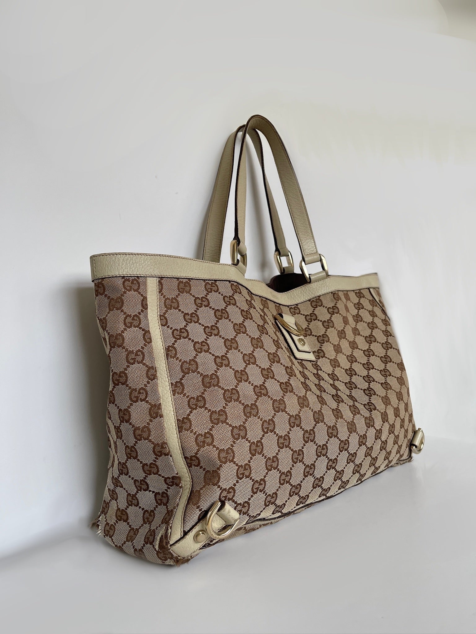 Gucci Abbey large canvas tote