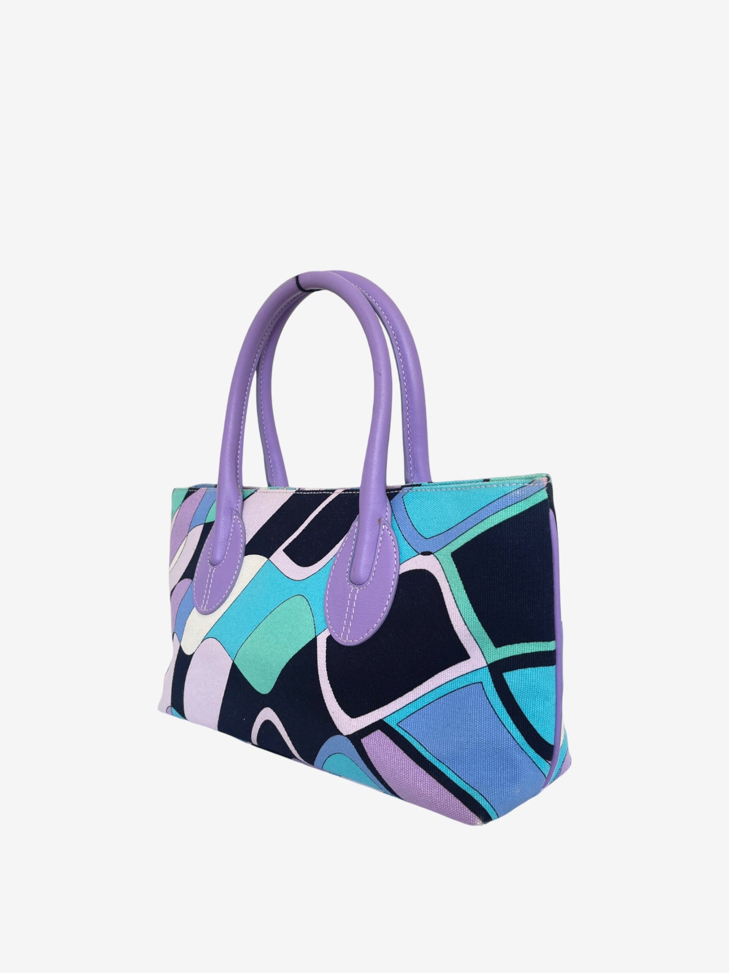 Emilio Pucci top handle bag abstract print