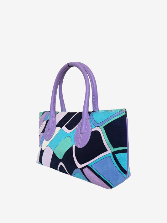 Emilio Pucci top handle bag abstract print