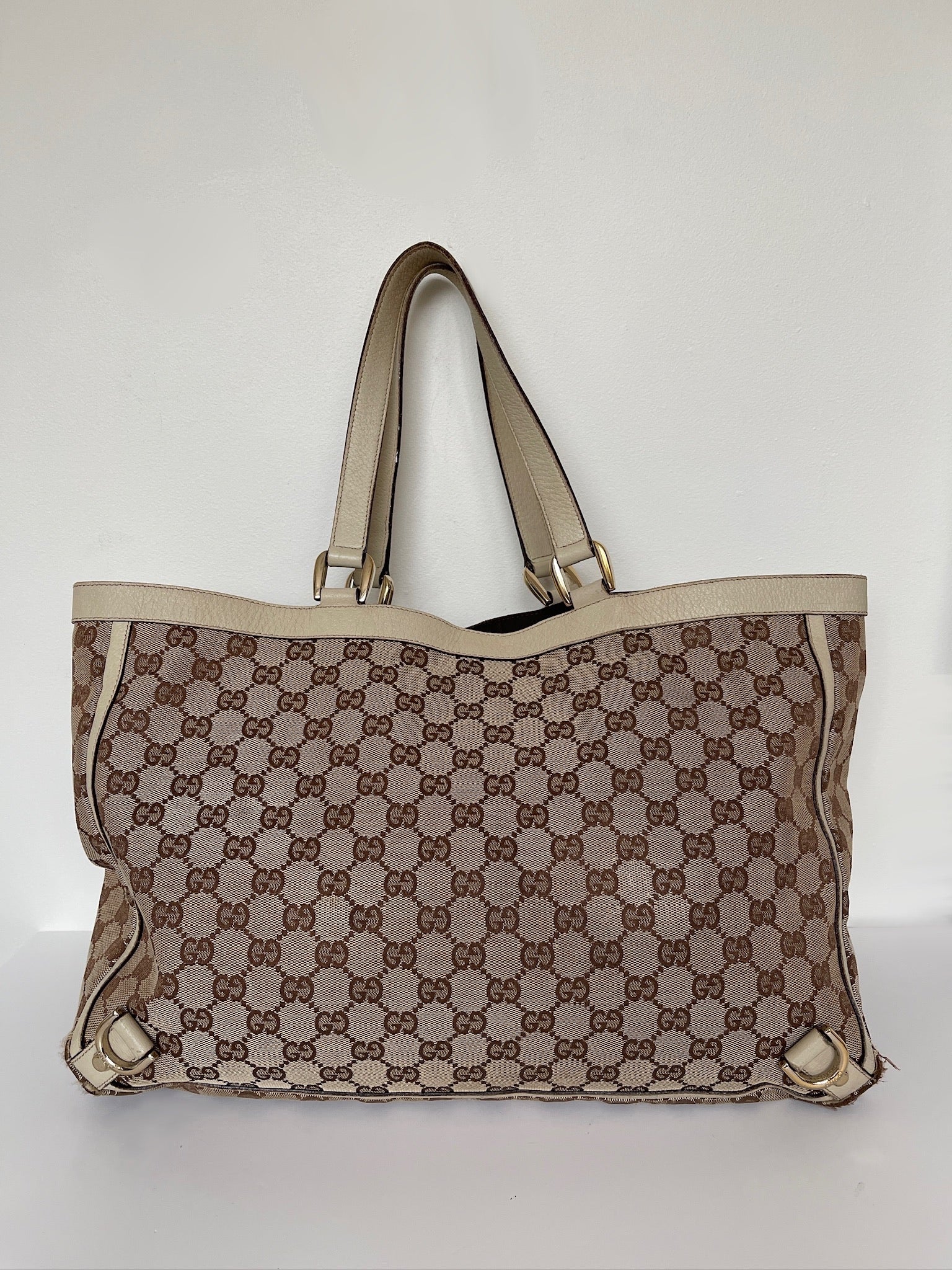 Gucci Abbey large canvas tote