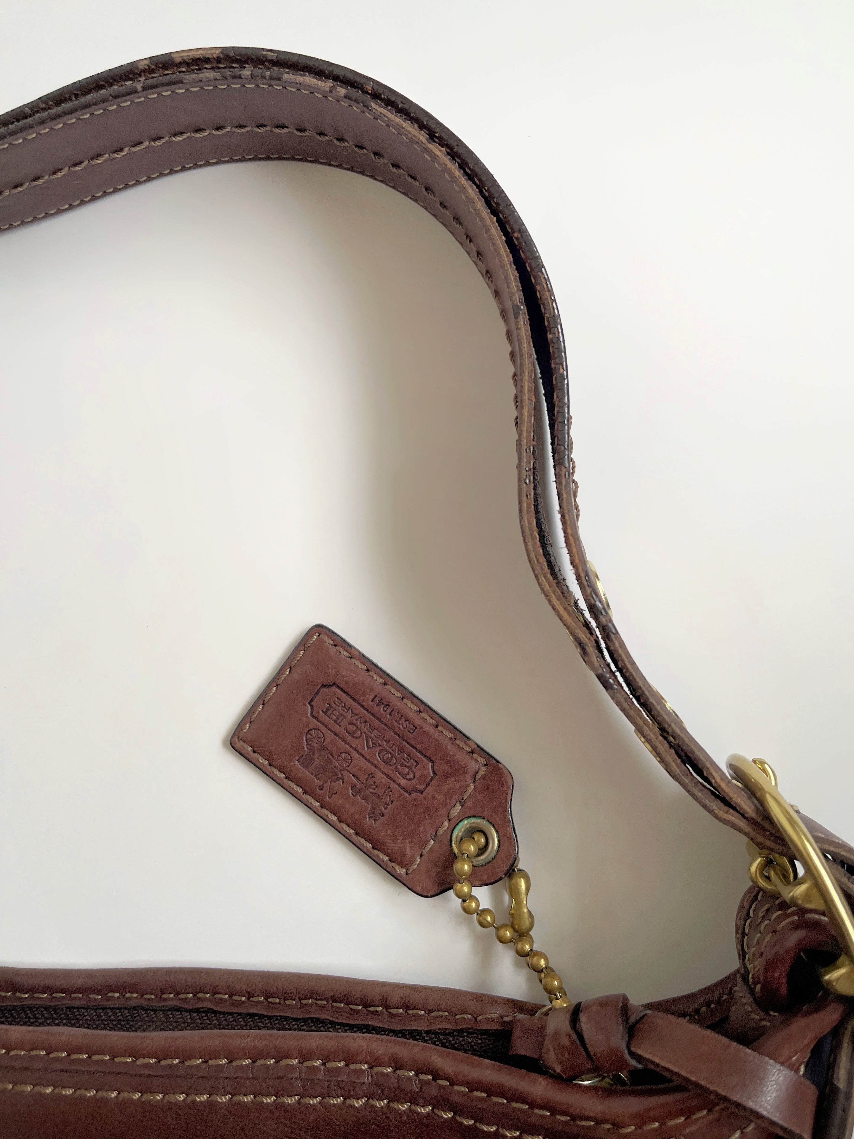 Coach signature brown hobo shoulder bag