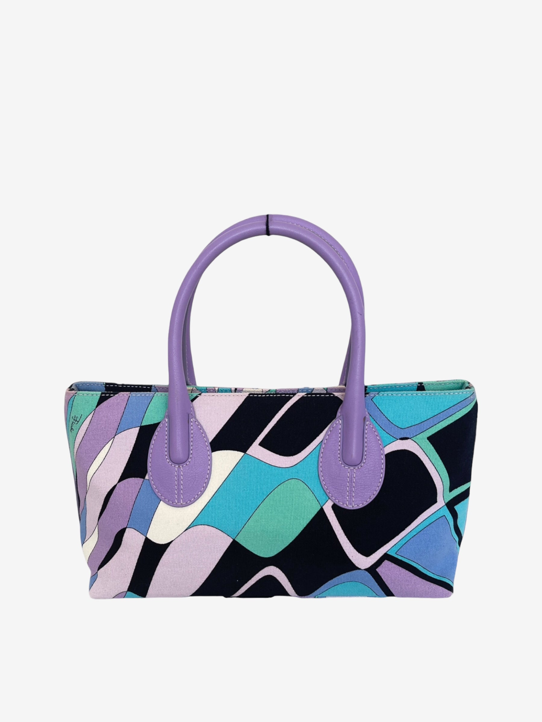 Emilio Pucci top handle bag abstract print