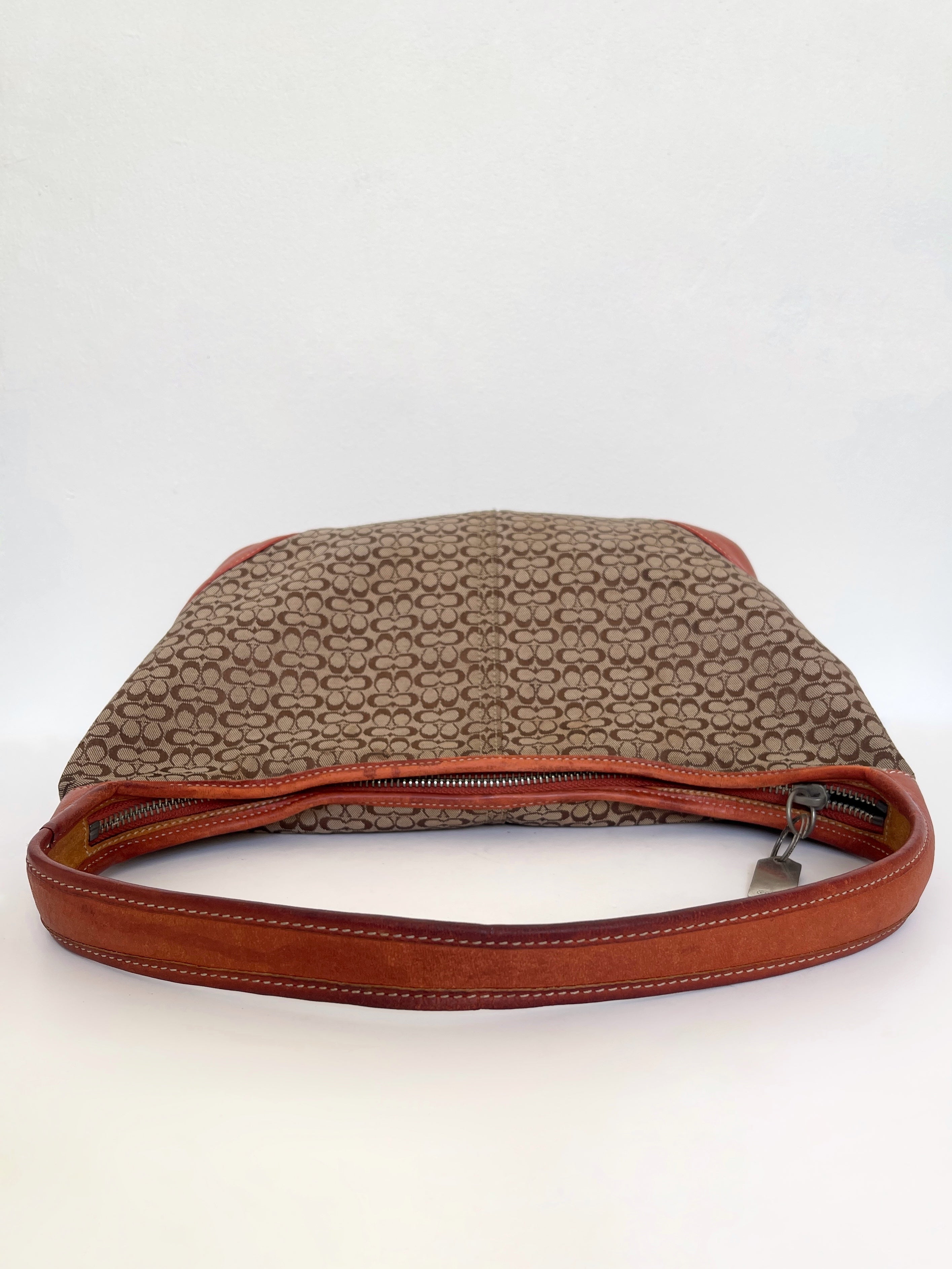 Coach signature brown ergo style hobo shoulder bag