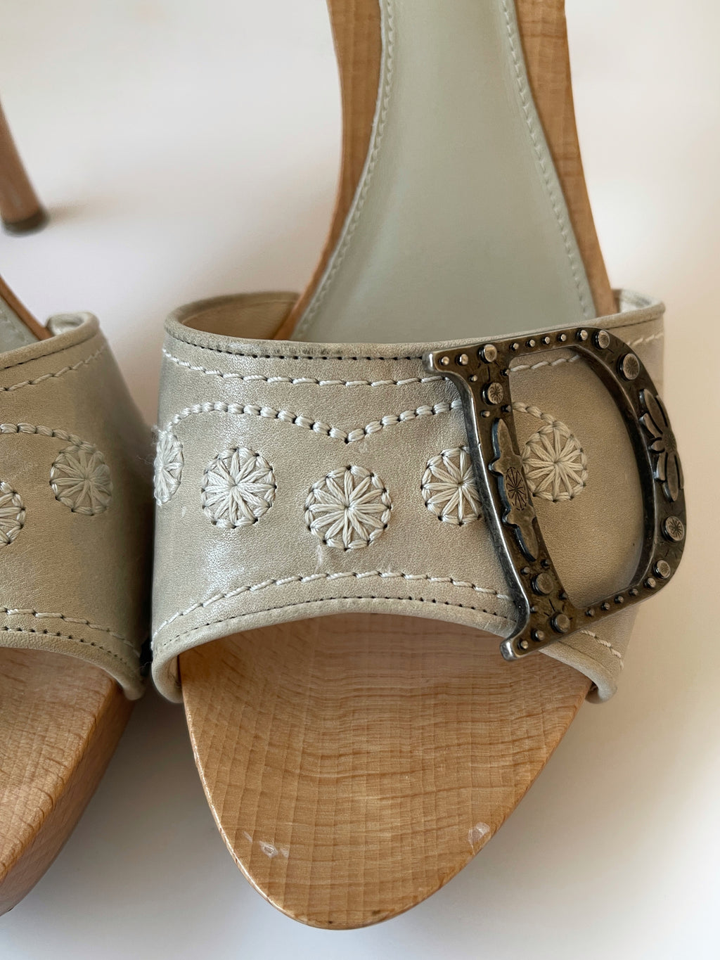 Christian dior western mules with logo detail EU40.5