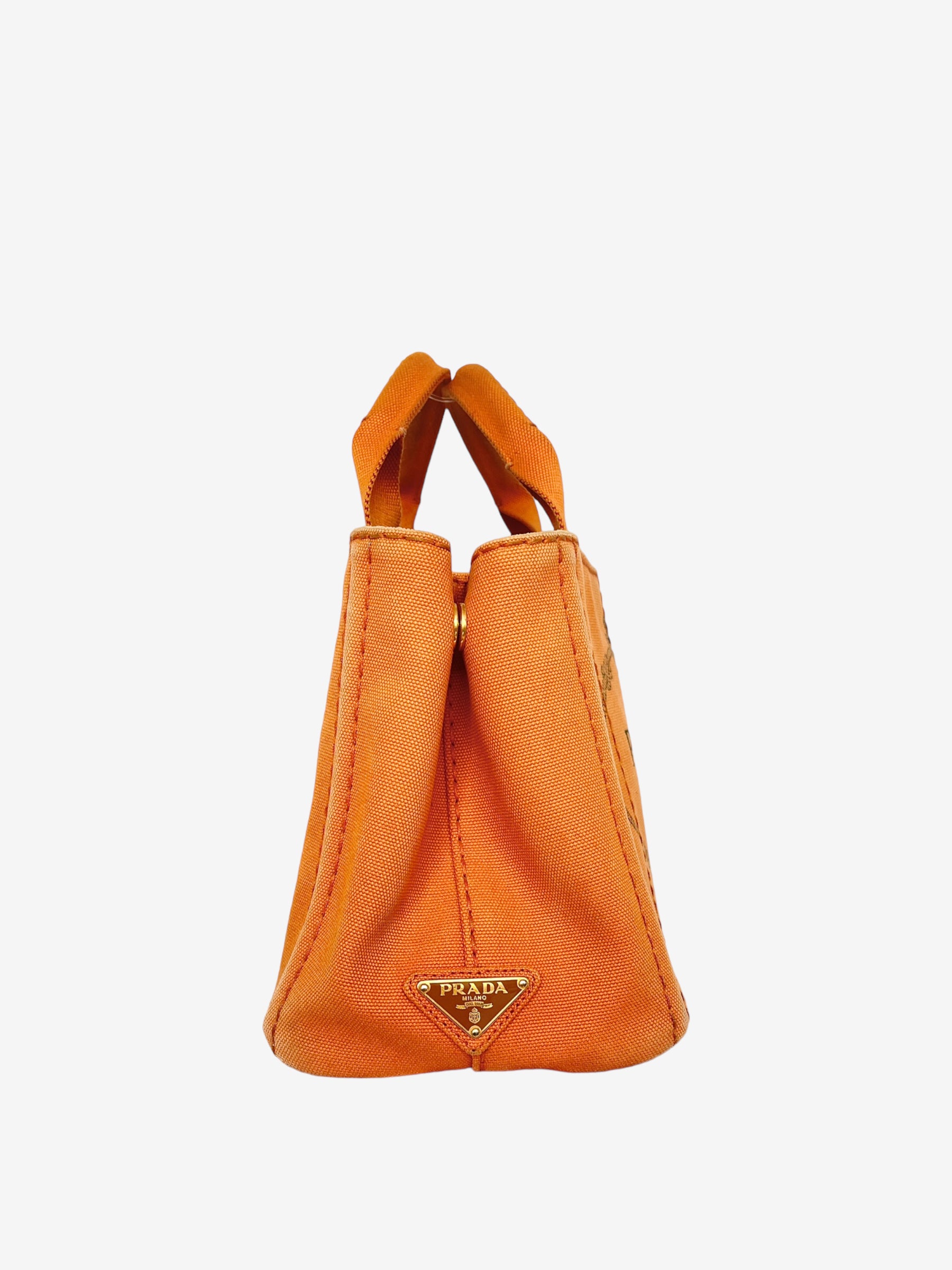 Prada Canapa bag - small orange tote