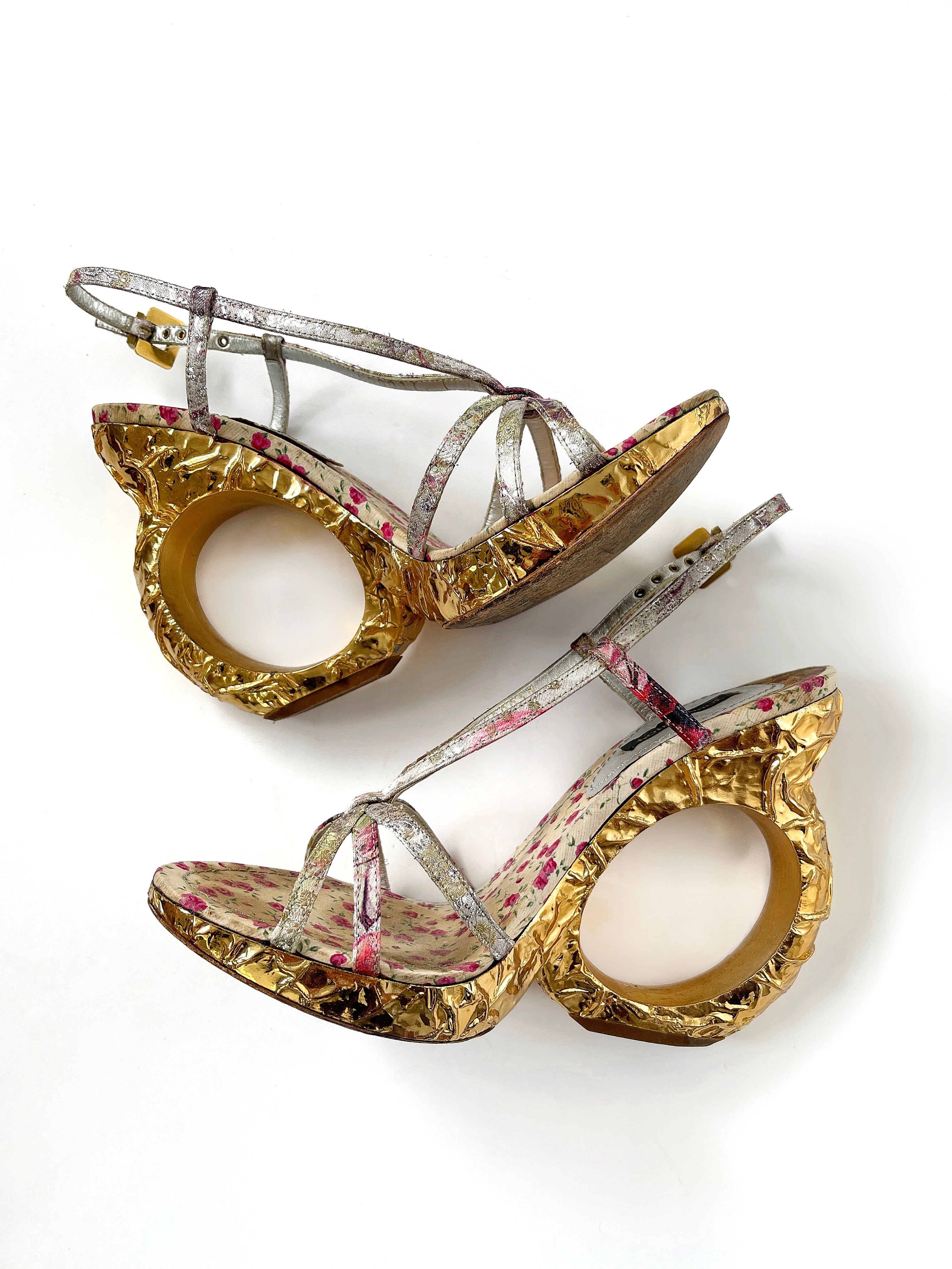 Vintage Louis Vuitton Marc Jacobs Feerique Morganne wedge sandals. SS07 runway.