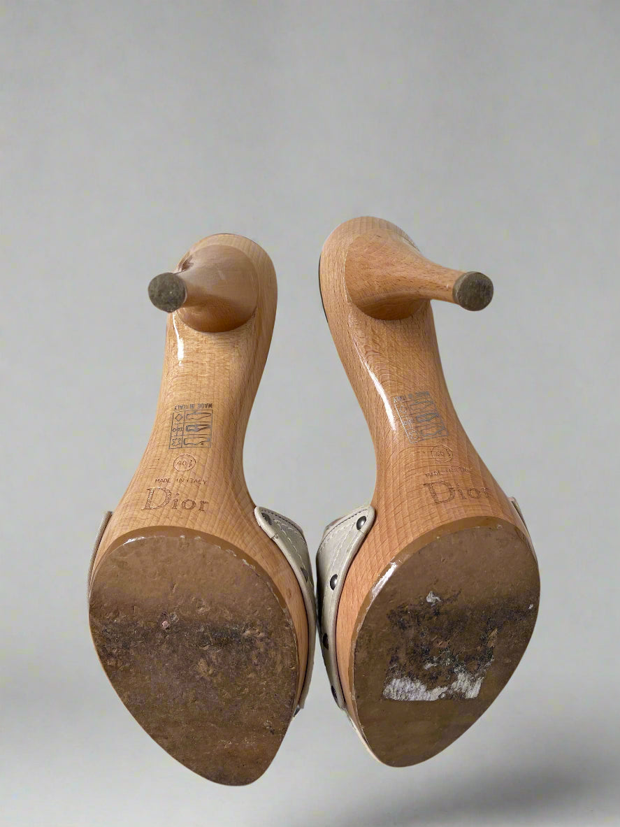 Christian dior western mules with logo detail EU40.5