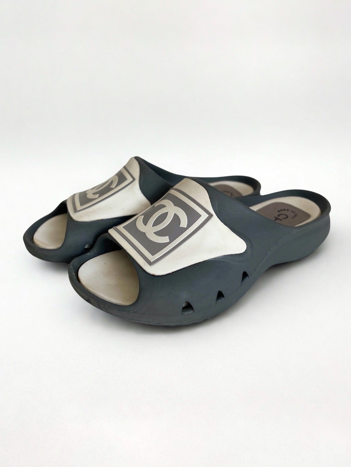 Chanel Sport Line rubber sliders sandals