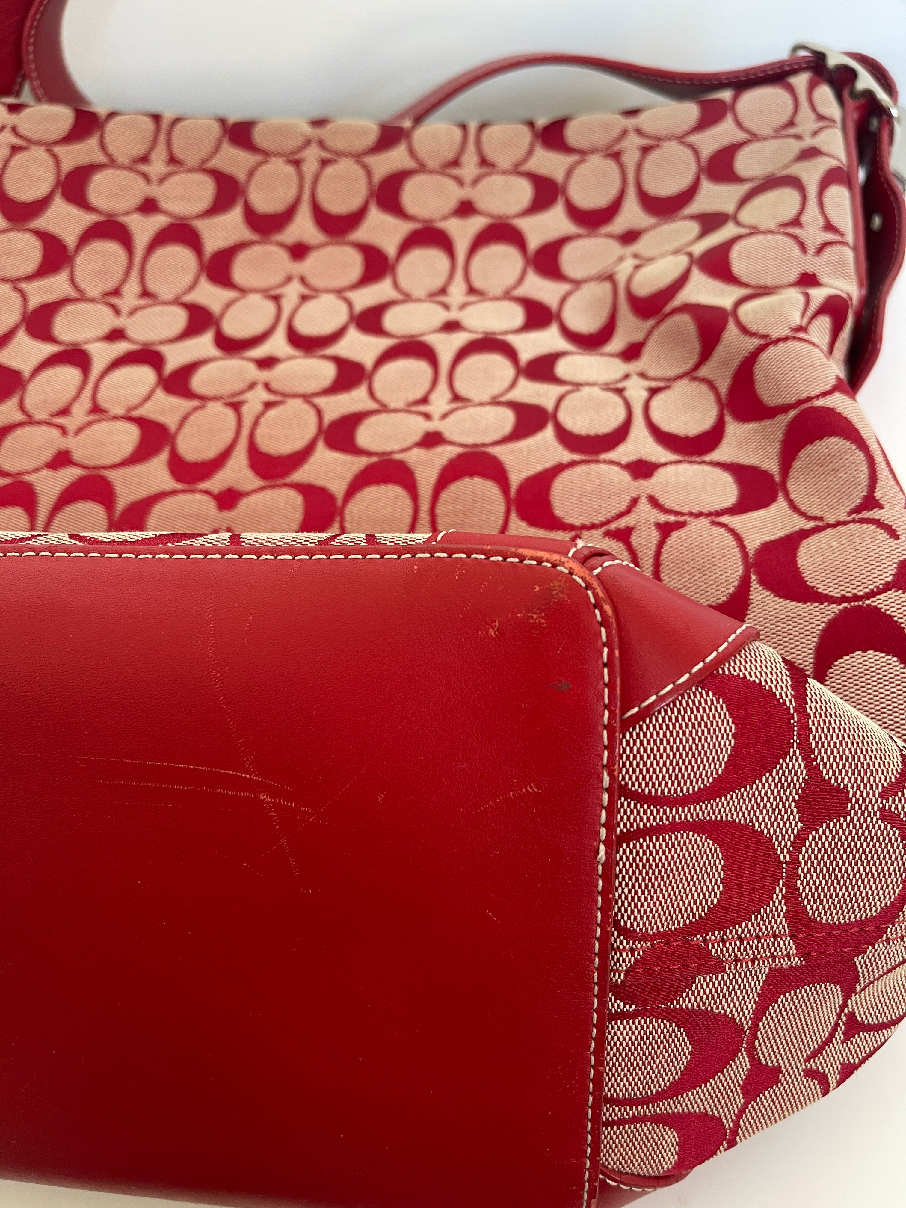 Coach signature XL hobo shoulder bag.