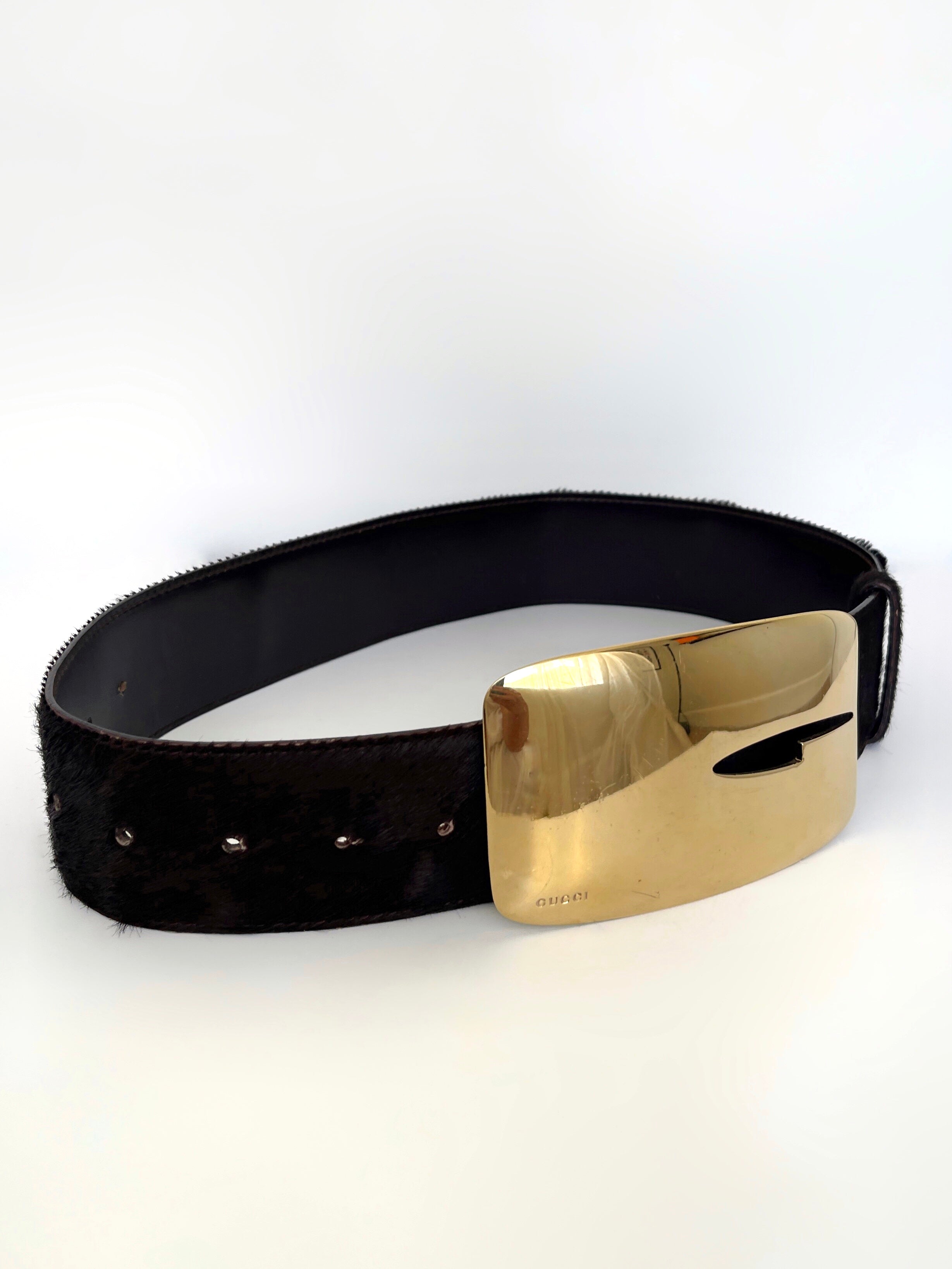 Vintage Gucci Tom Ford cowhide bubble G belt 1996 – trhovemarket