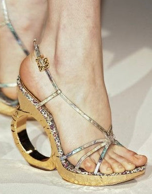 Vintage Louis Vuitton Marc Jacobs Feerique Morganne wedge sandals. SS07 runway.