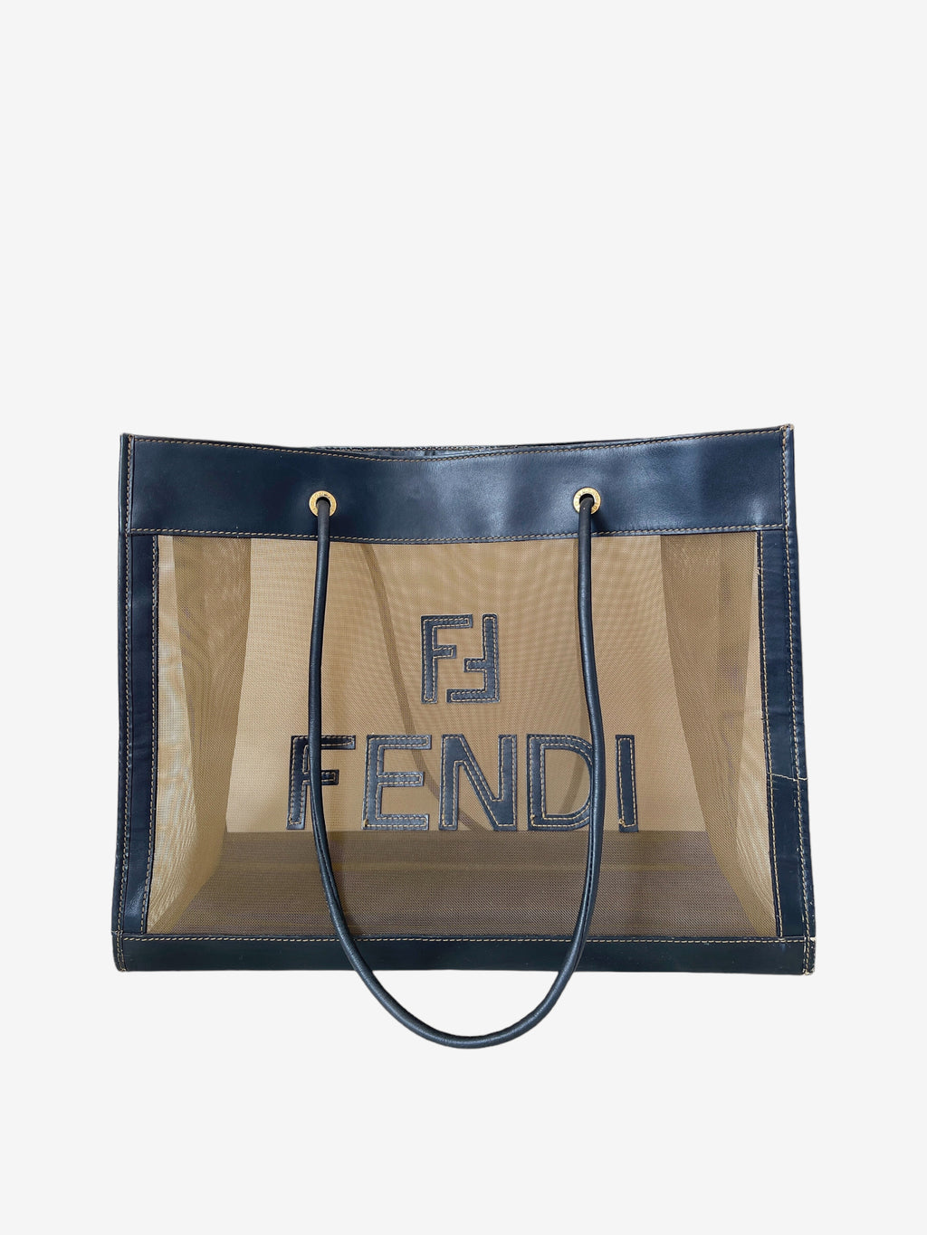 Vintage Fendi mesh shopper tote
