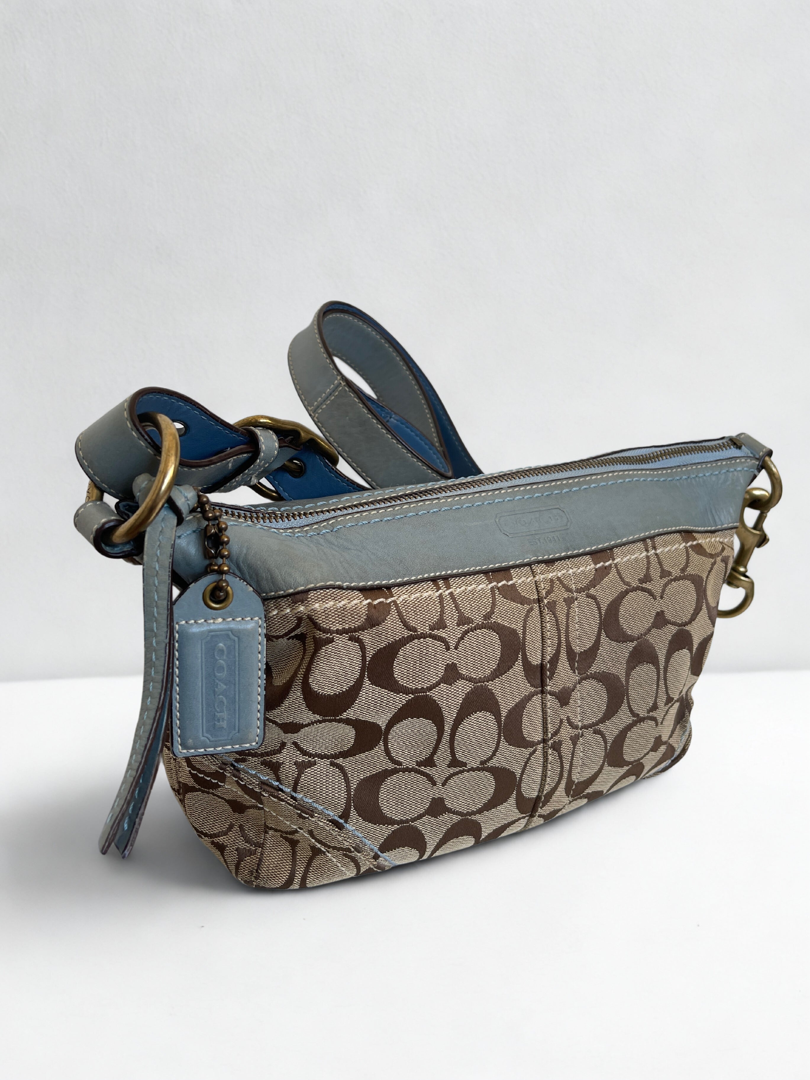 00s Coach signature monogram bag