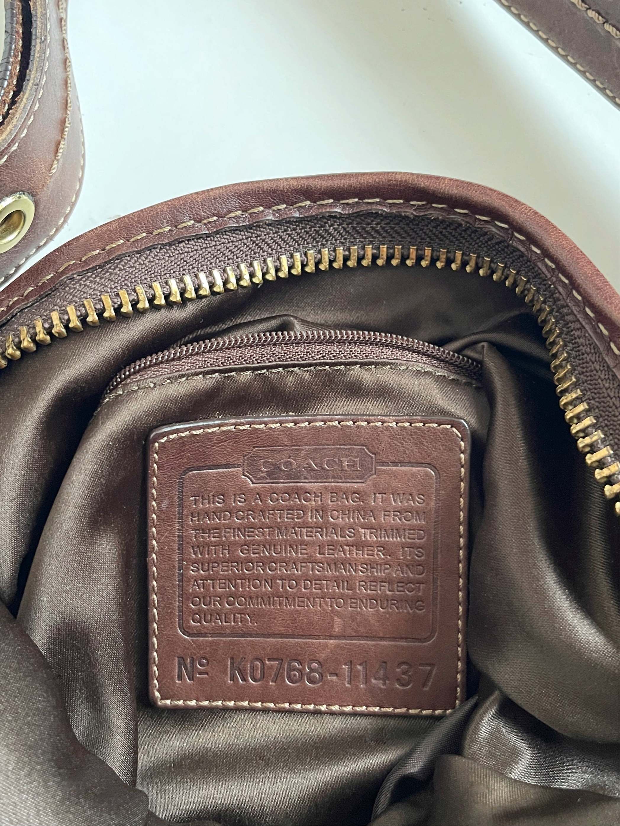 Coach signature brown hobo shoulder bag