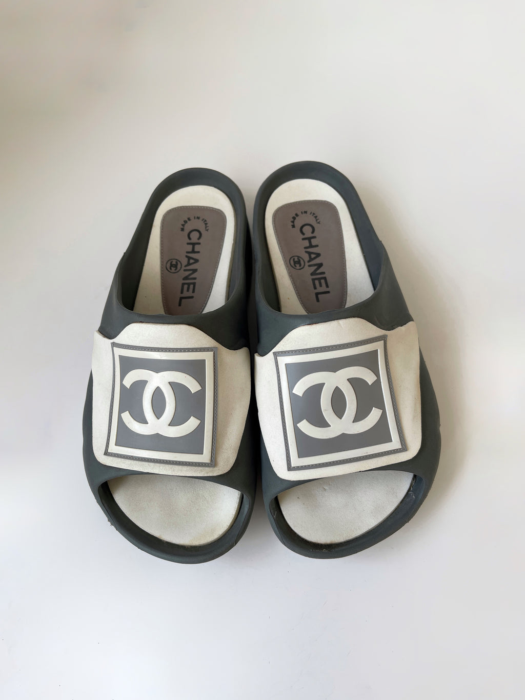 Chanel Sport Line rubber sliders sandals