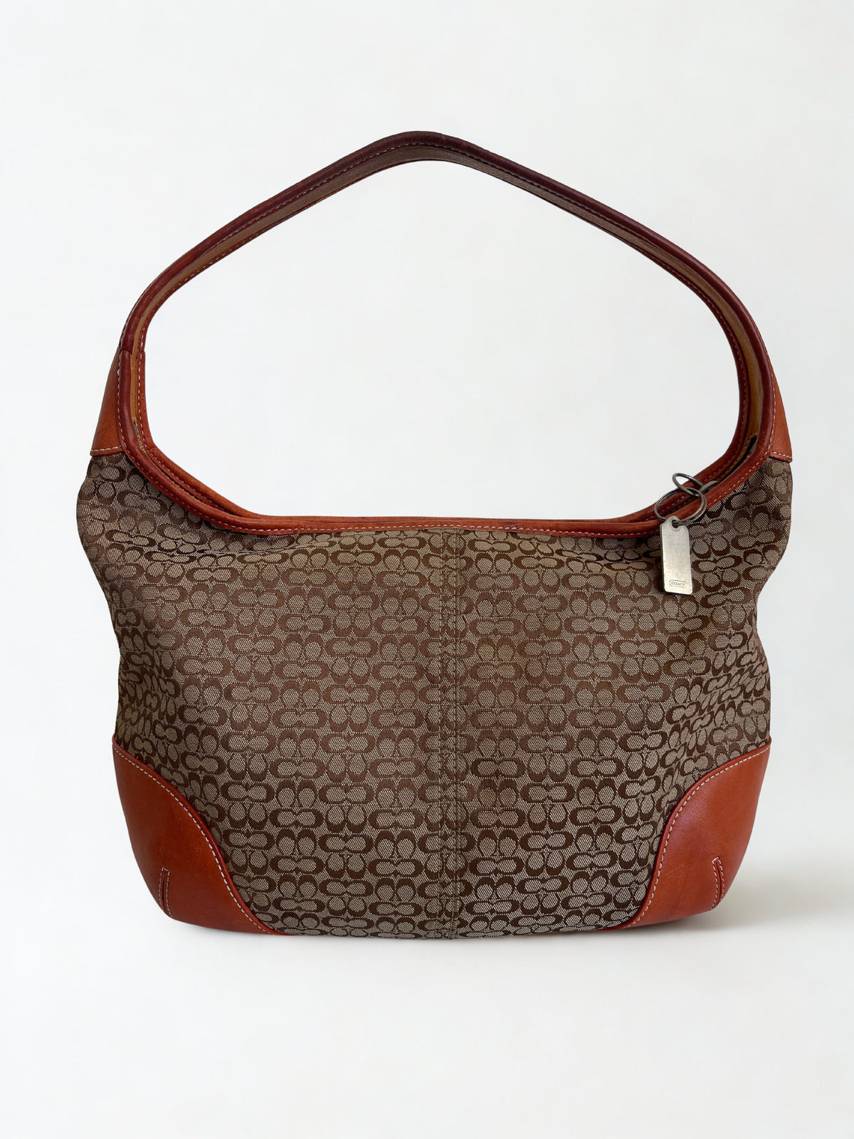 Coach signature brown ergo style hobo shoulder bag