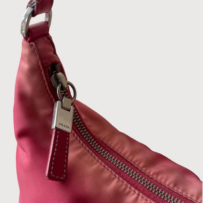 Prada nylon shoulder bag in pink