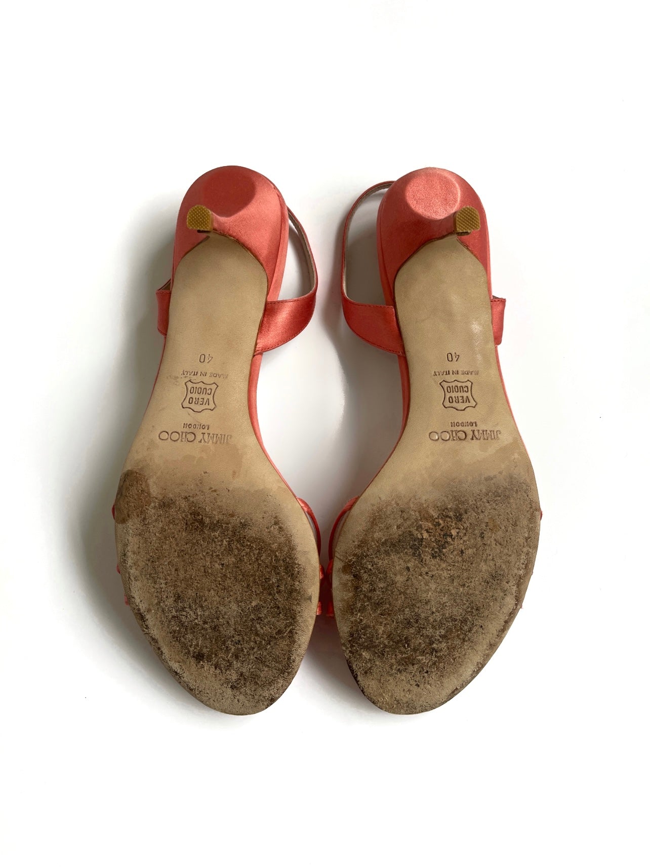 Jimmy choo orange diamante crystal slingback