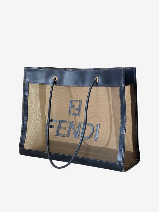 Vintage Fendi mesh shopper tote
