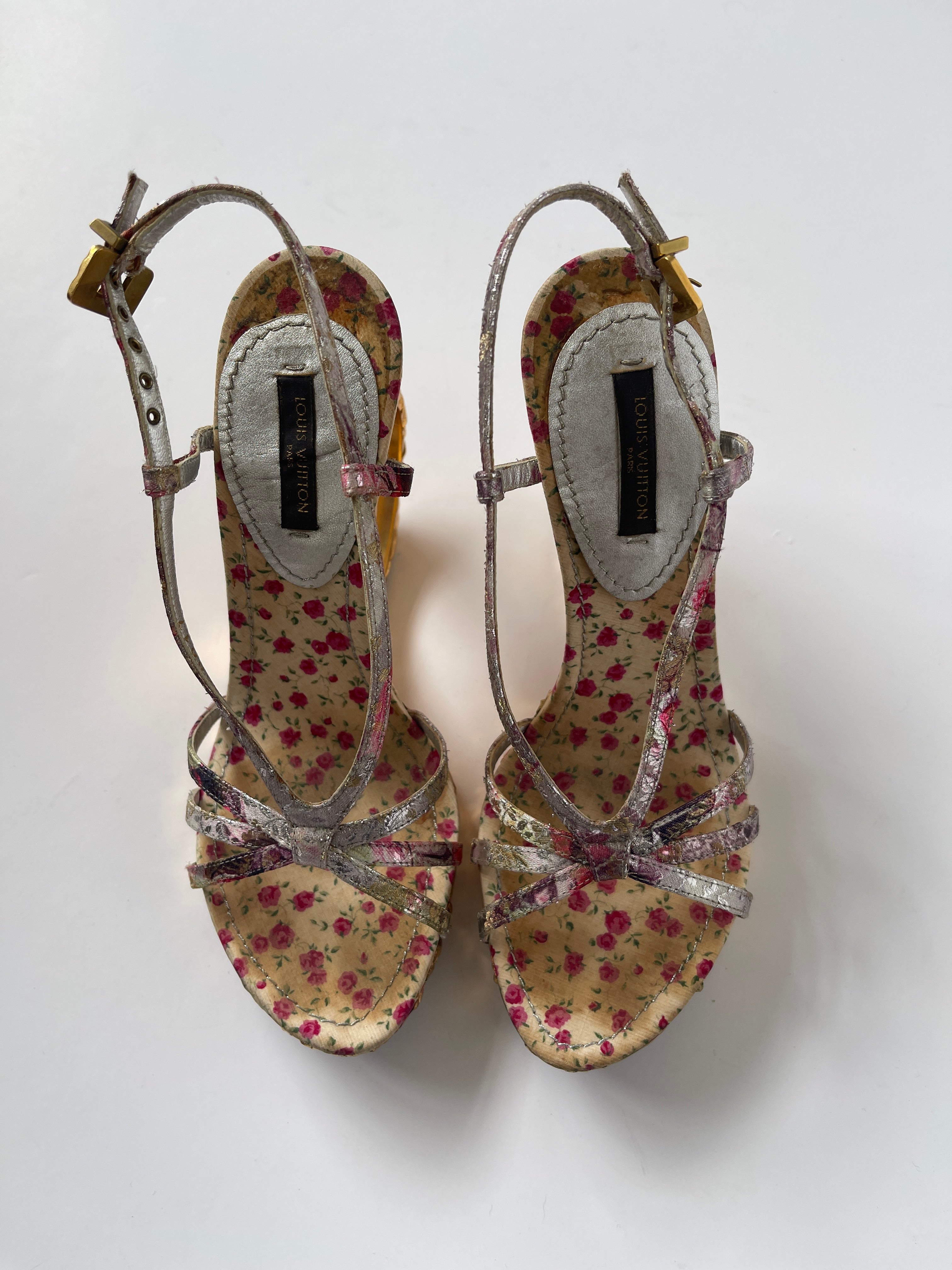 Vintage Louis Vuitton Marc Jacobs Feerique Morganne wedge sandals. SS07 runway.