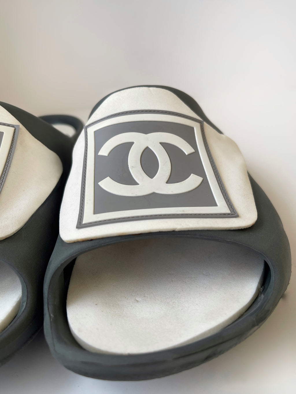 Chanel Sport Line rubber sliders sandals