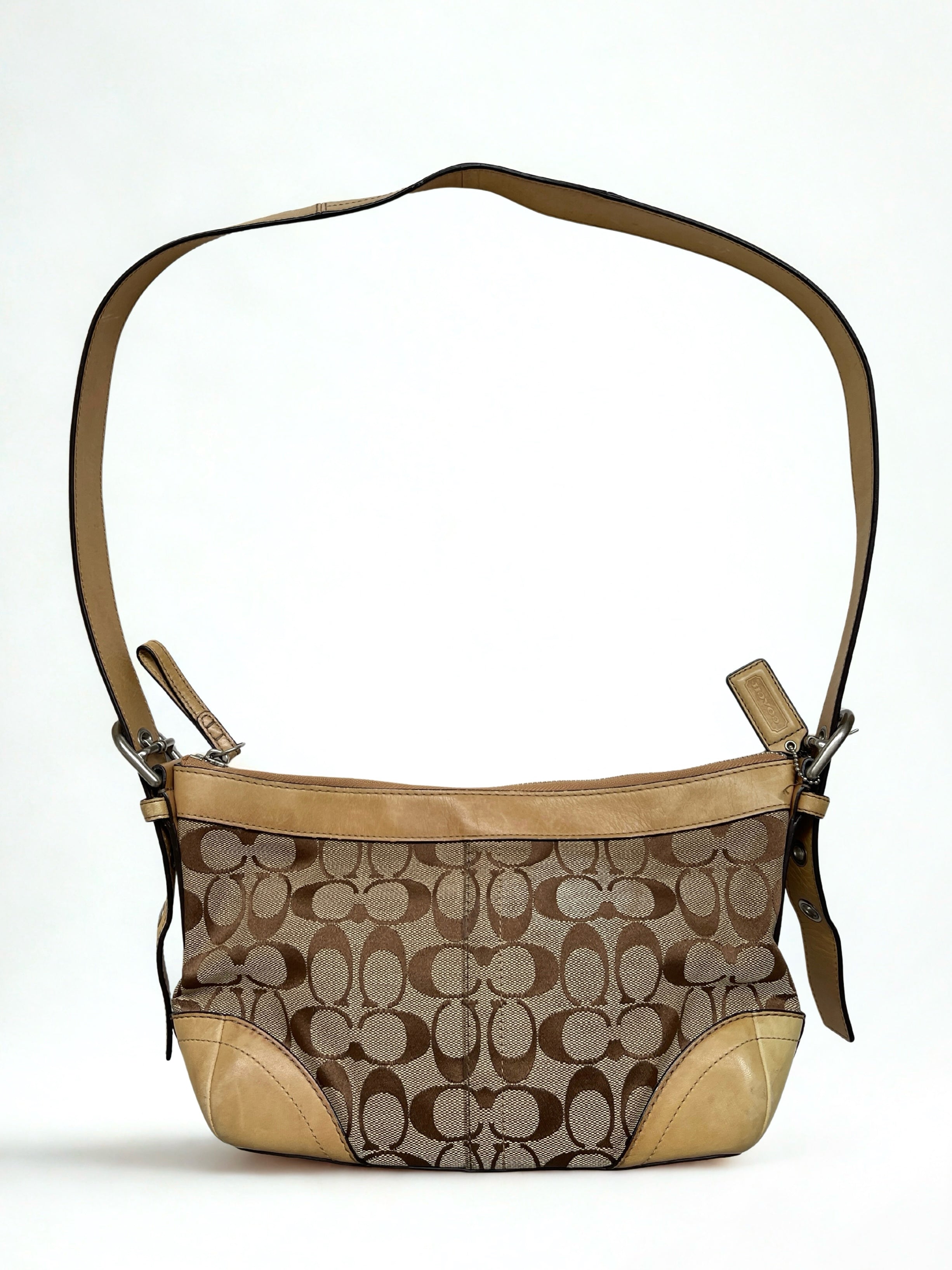 2000s Coach signature monogram crossbody bag