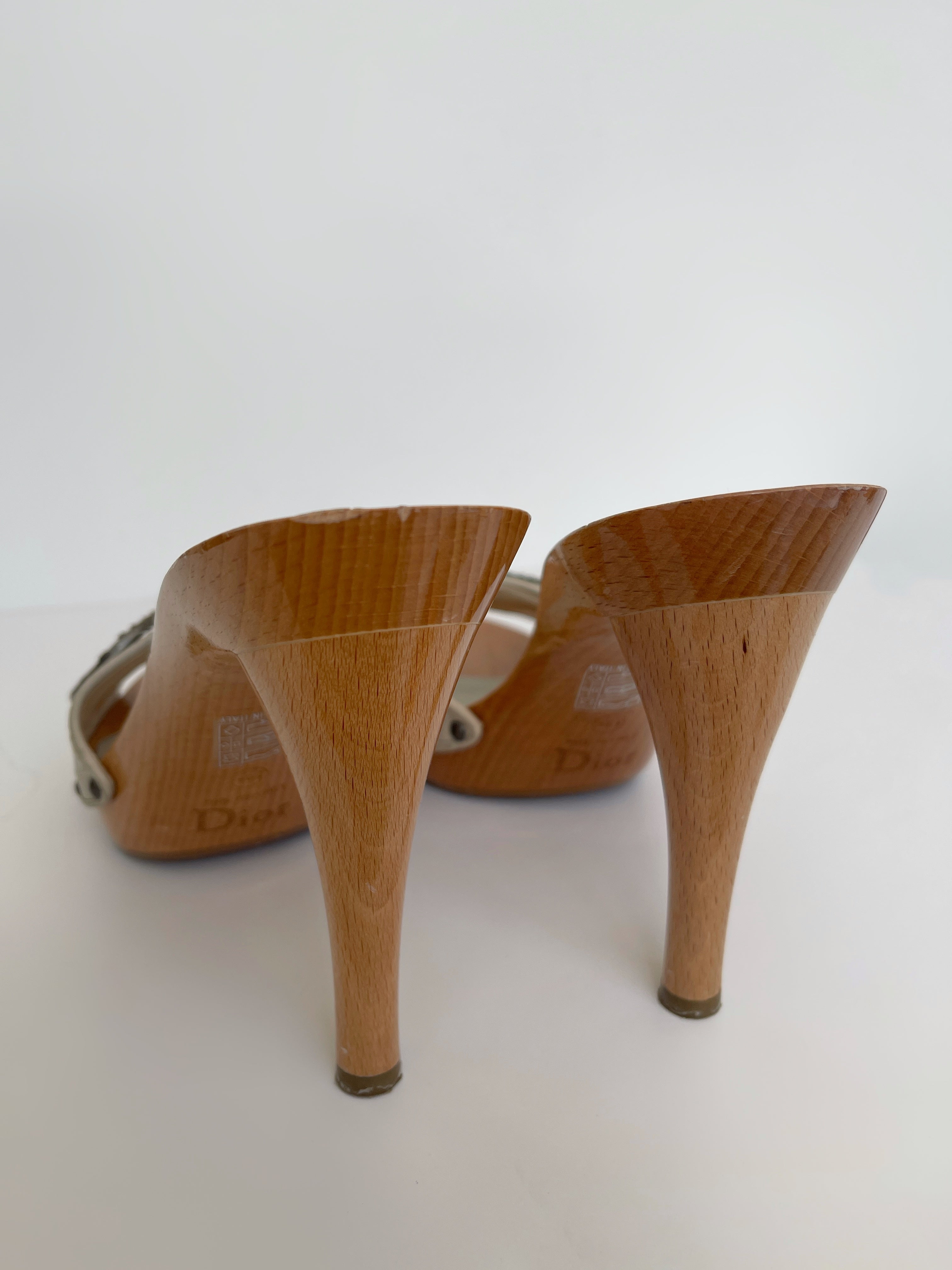 Christian dior western mules with logo detail EU40.5