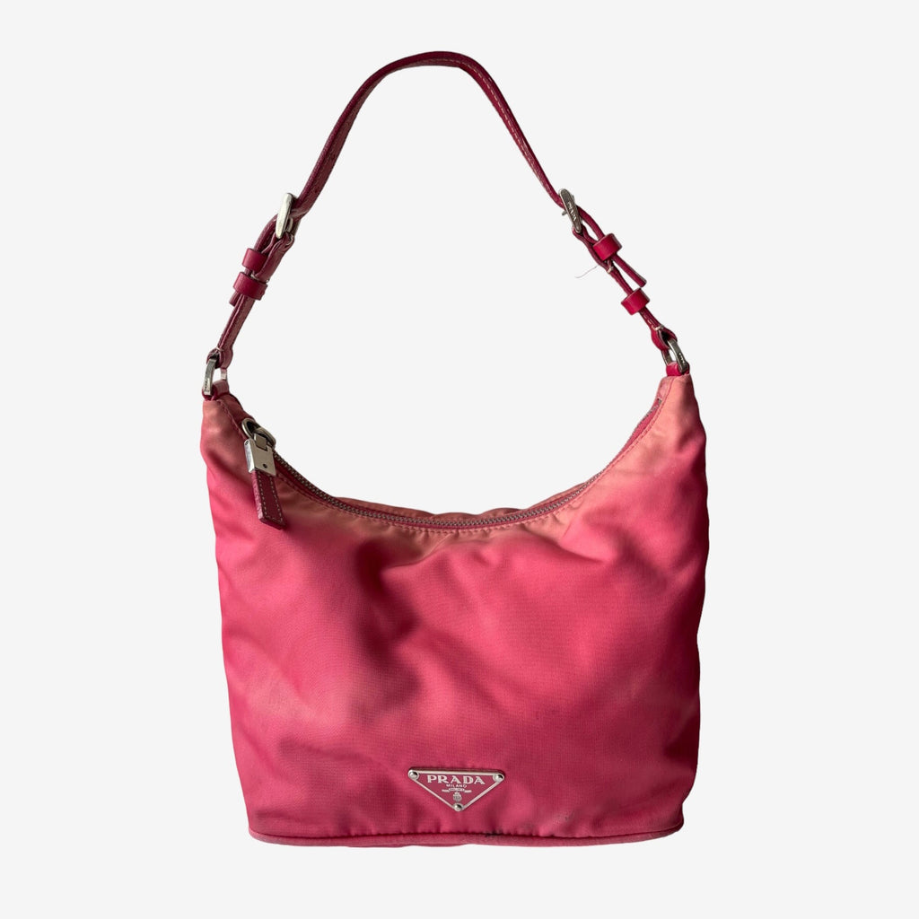 Prada nylon shoulder bag in pink