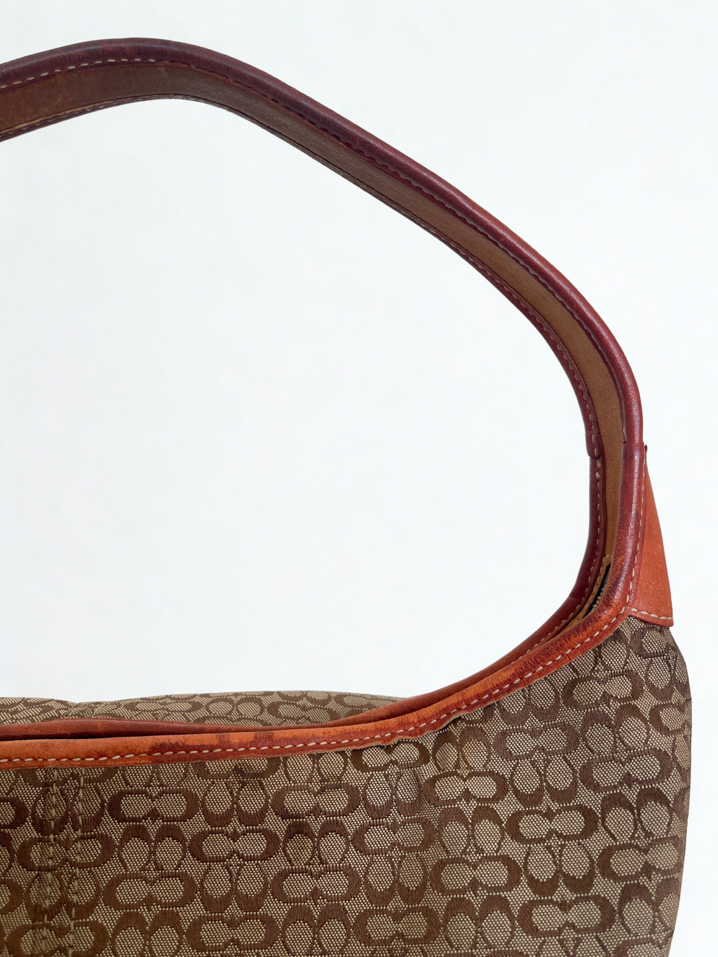 Coach signature brown ergo style hobo shoulder bag