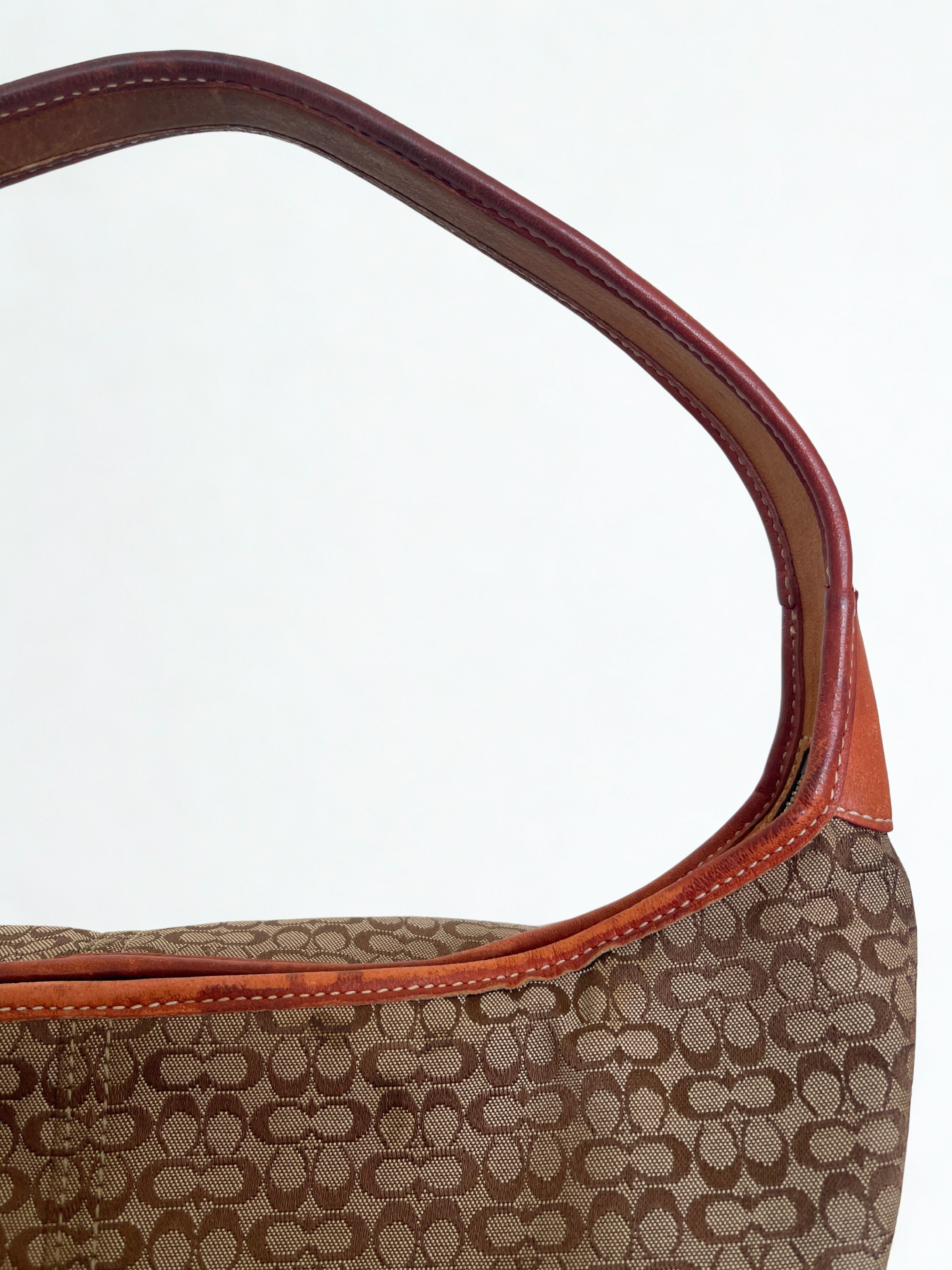 Coach signature brown ergo style hobo shoulder bag