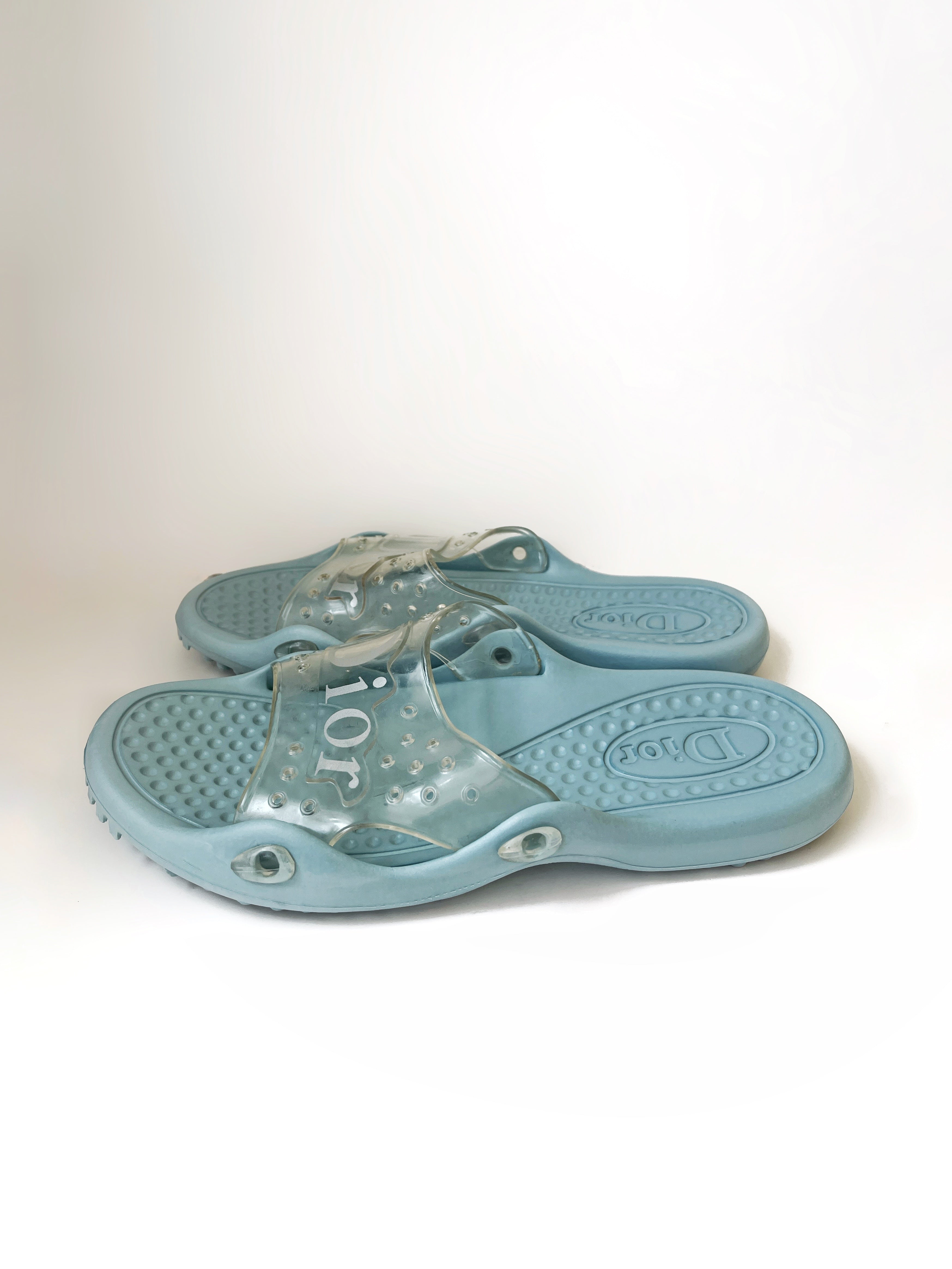 Vintage Dior Galliano era rubber pool slides EU41
