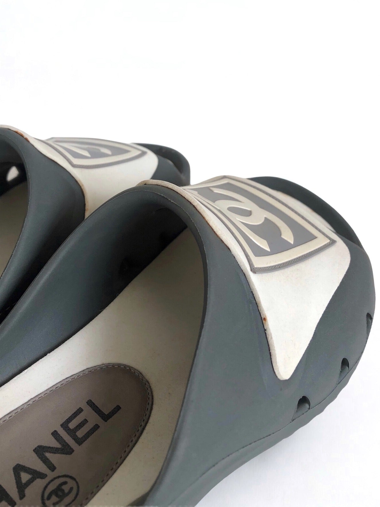 Chanel Sport Line rubber sliders sandals