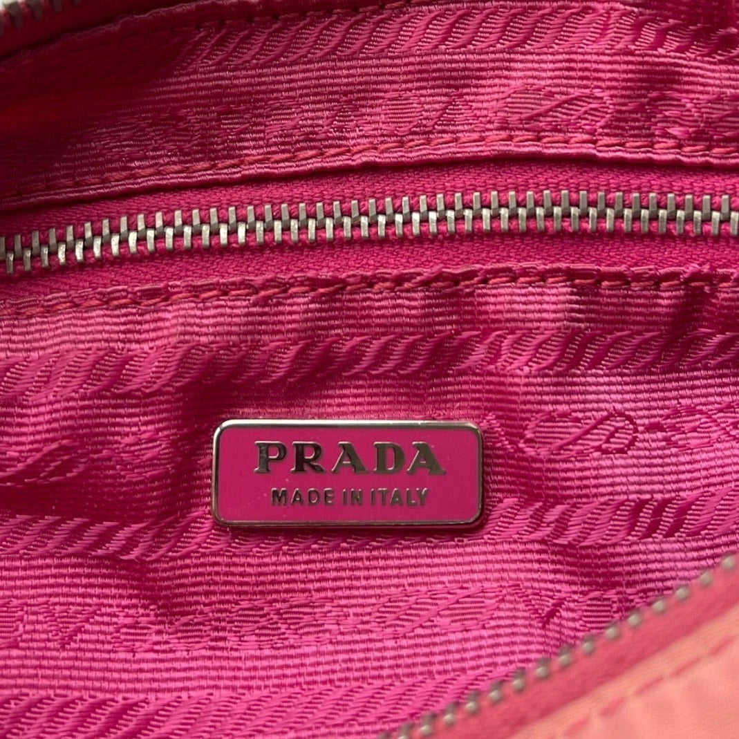 Prada nylon shoulder bag in pink