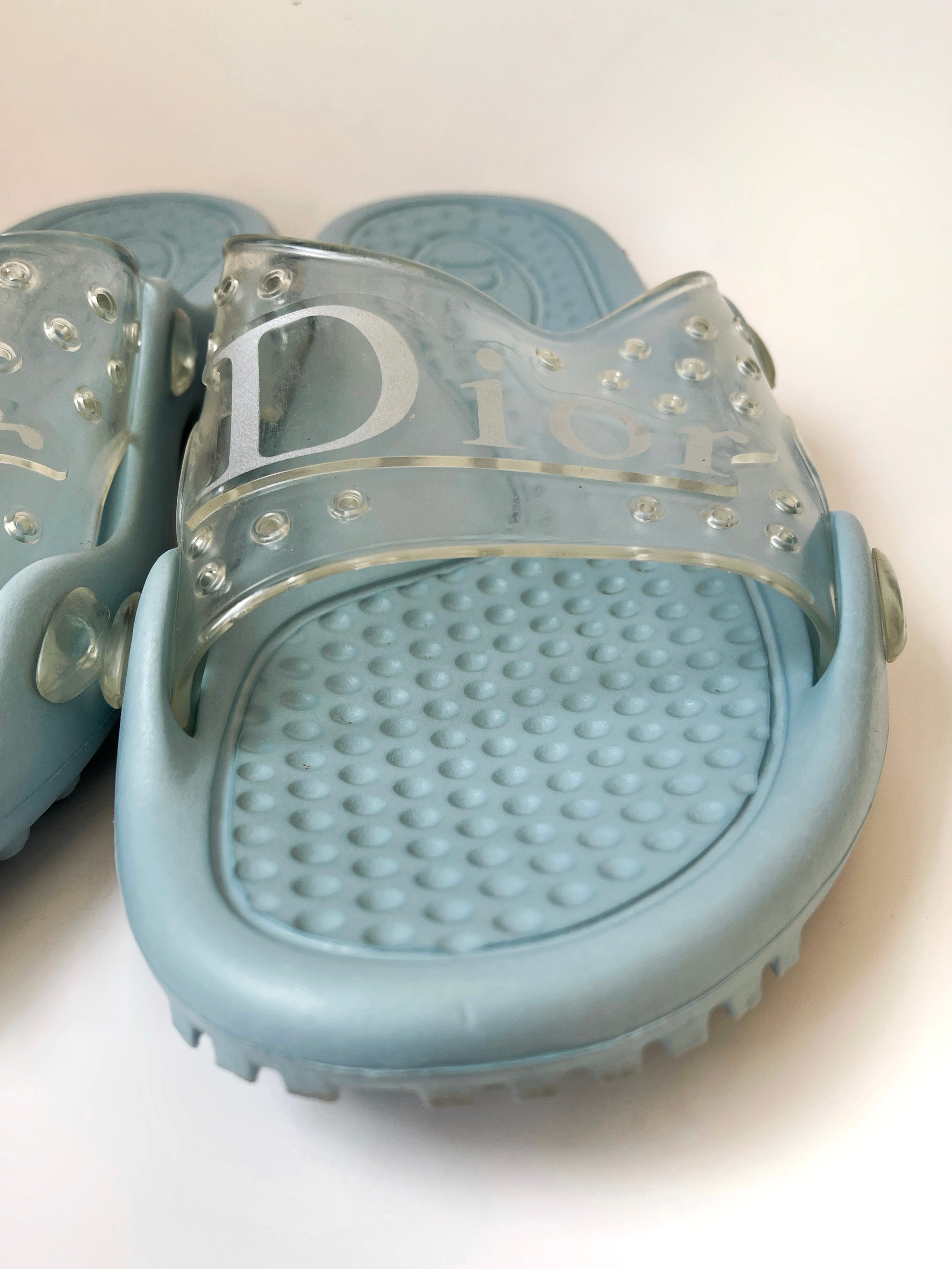Vintage Dior Galliano era rubber pool slides EU41