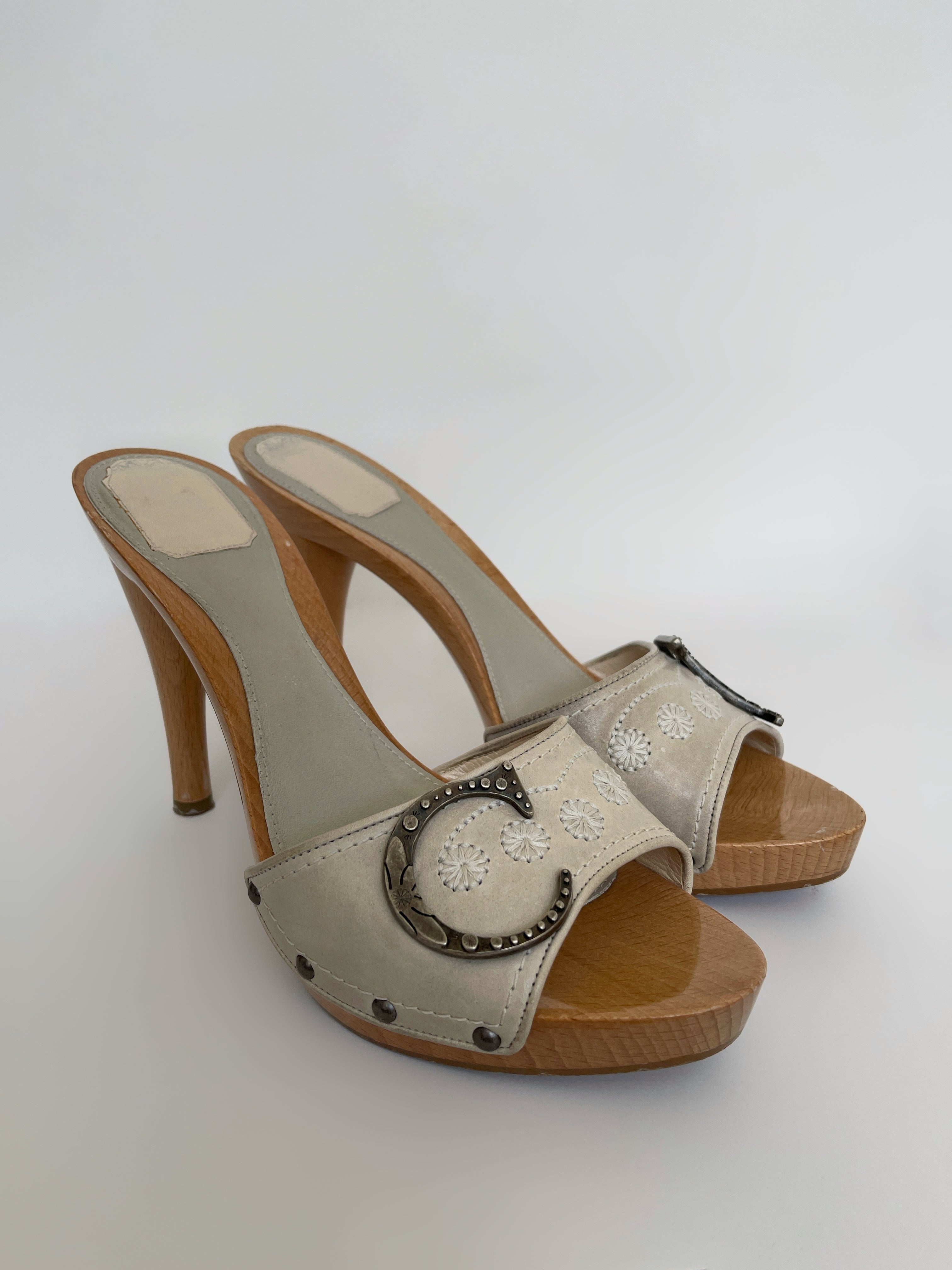 Christian dior western mules with logo detail EU40.5