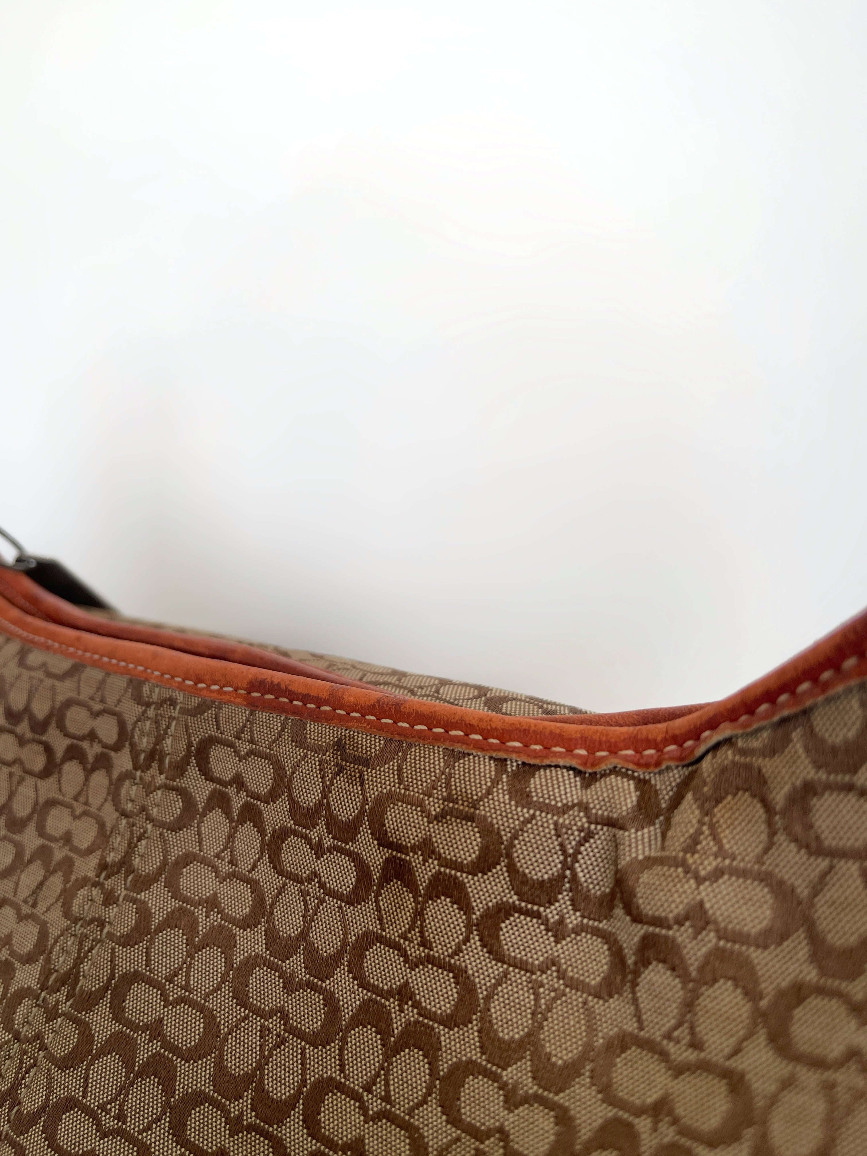 Coach signature brown ergo style hobo shoulder bag