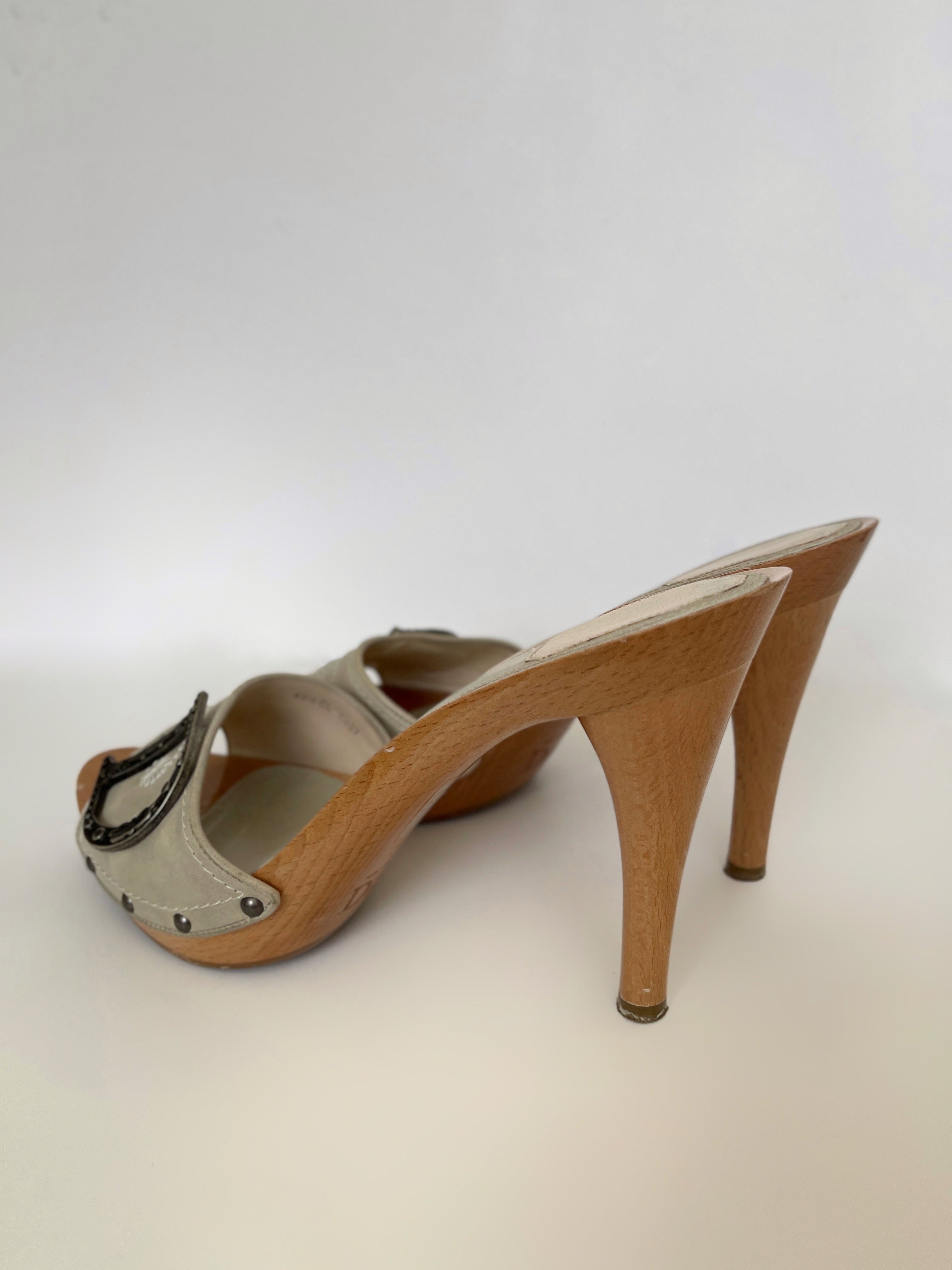 Christian dior western mules with logo detail EU40.5