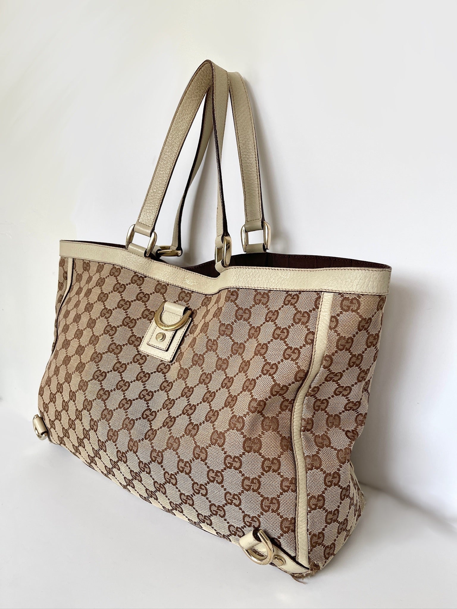 Gucci Abbey large canvas tote