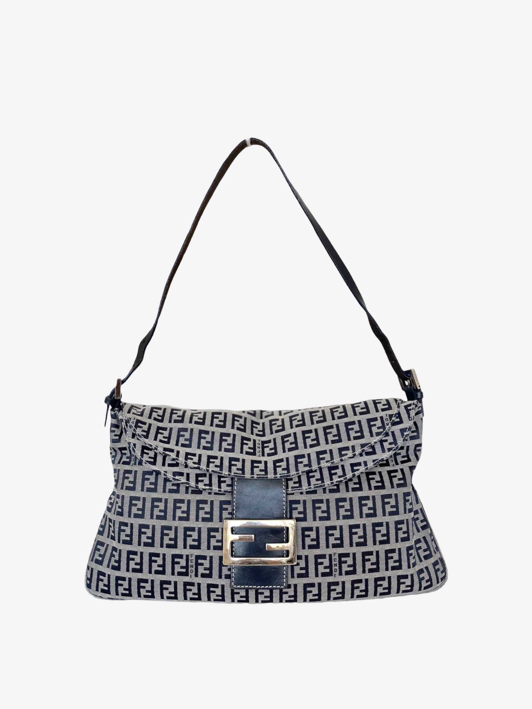 Fendi double flap Zucchino baguette