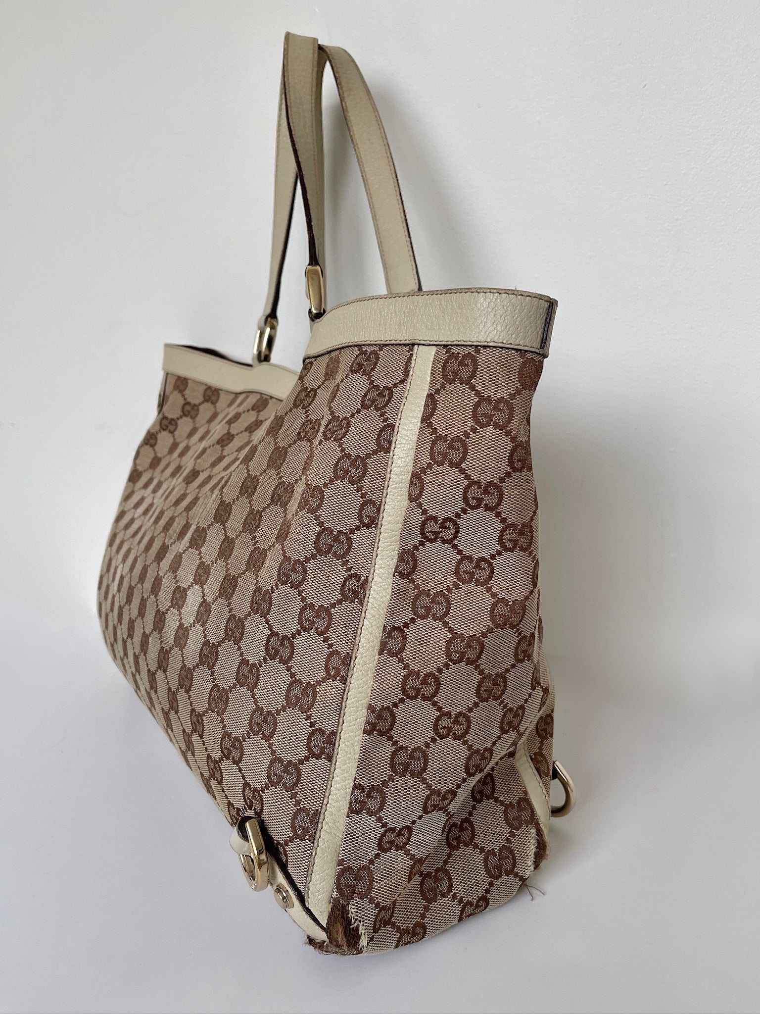 Gucci Abbey large canvas tote